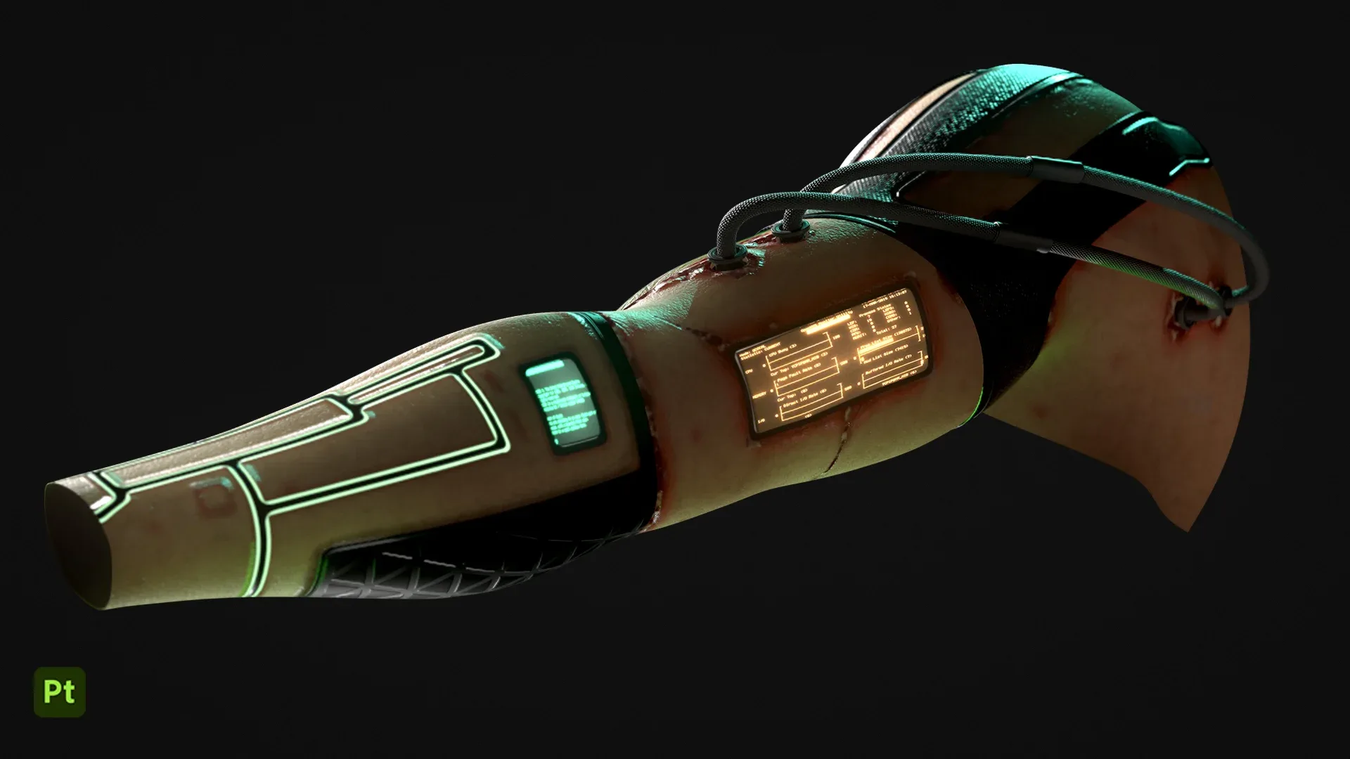 Cyberpunk Skin Brush Smart Material For Substance Painter