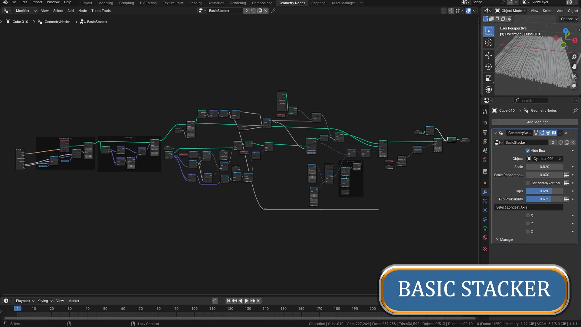 Blender 4 Geo Stacker