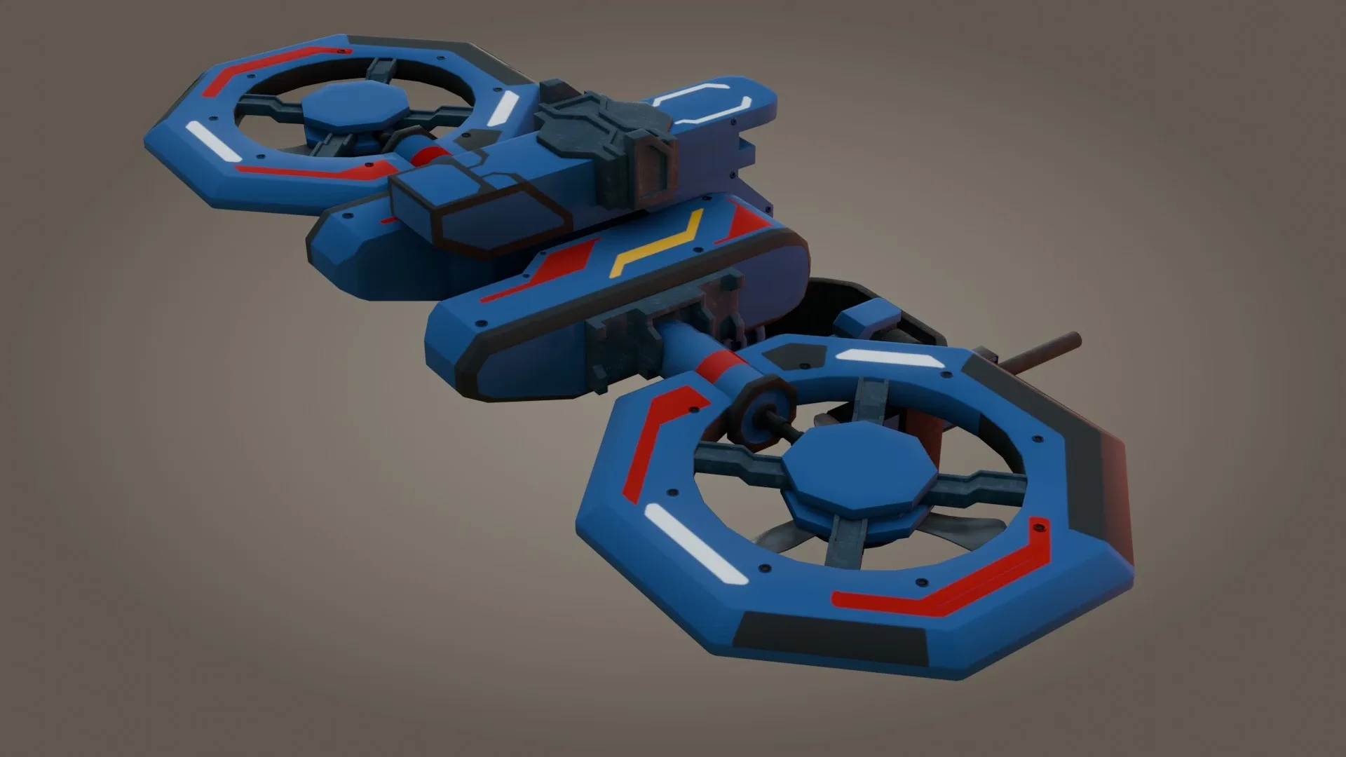 Sci-Fi Drone - Low Poly - Game Ready - PBR