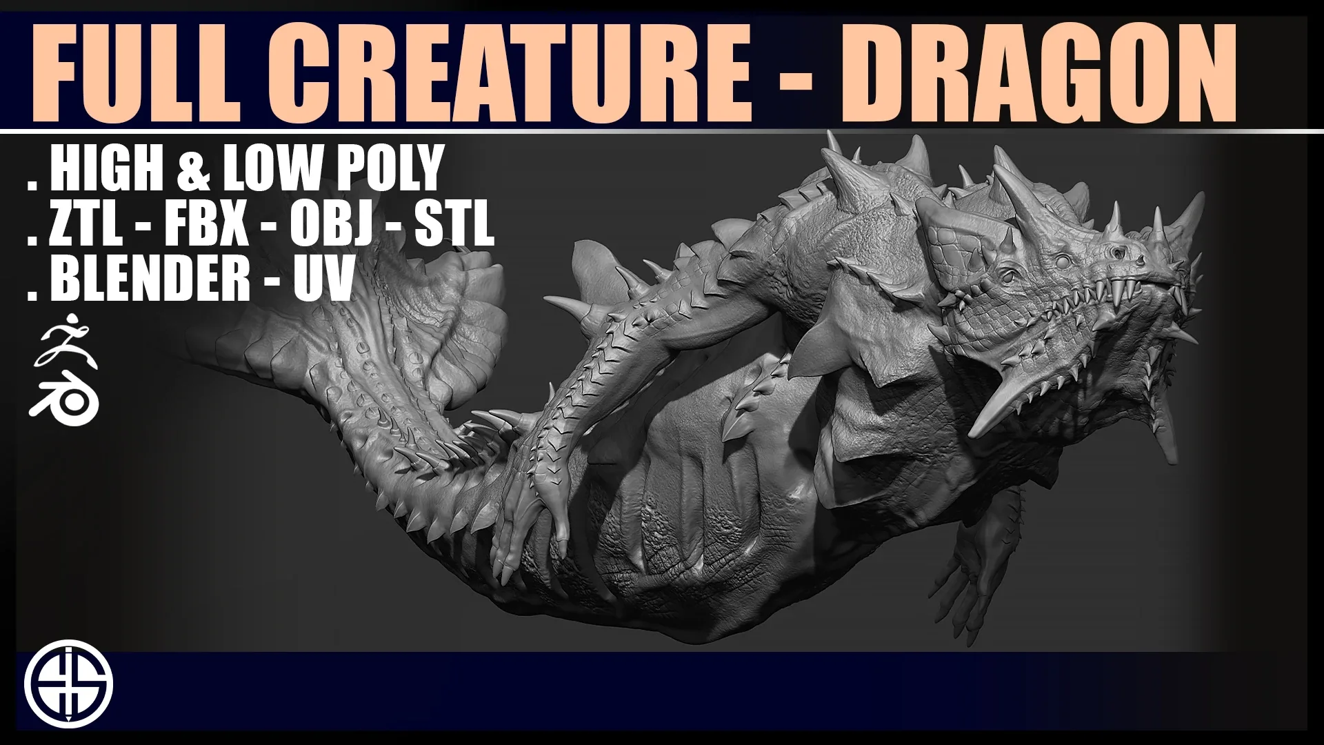 Creature-Dragon-Character-Ready character model