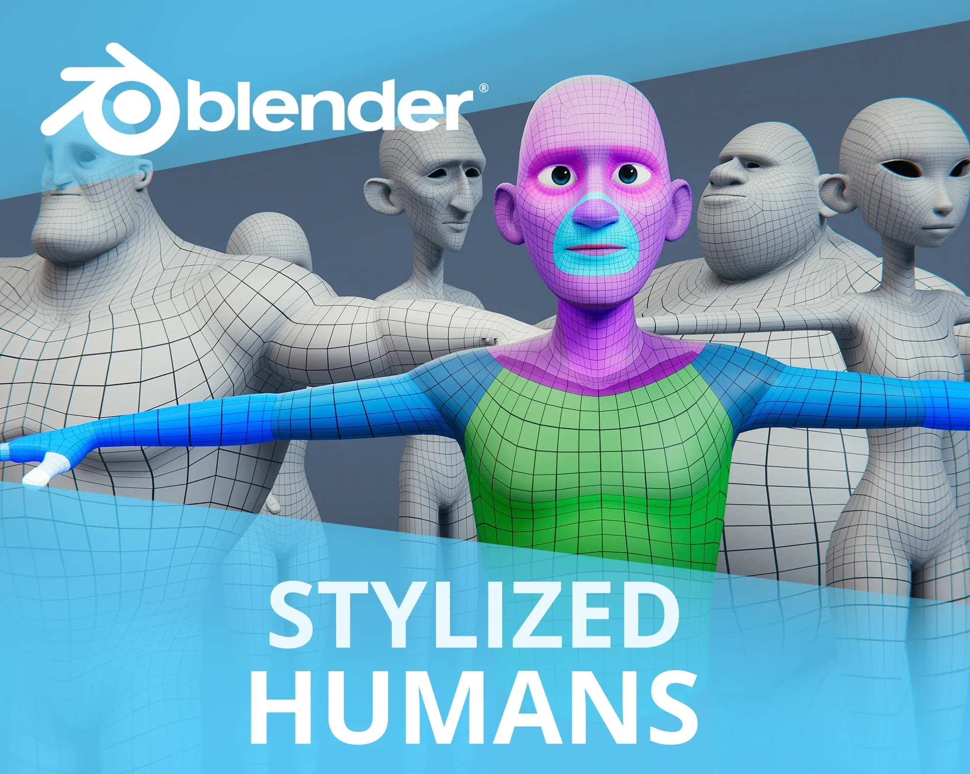 Stylized Human model with landmarks & creases 2.0