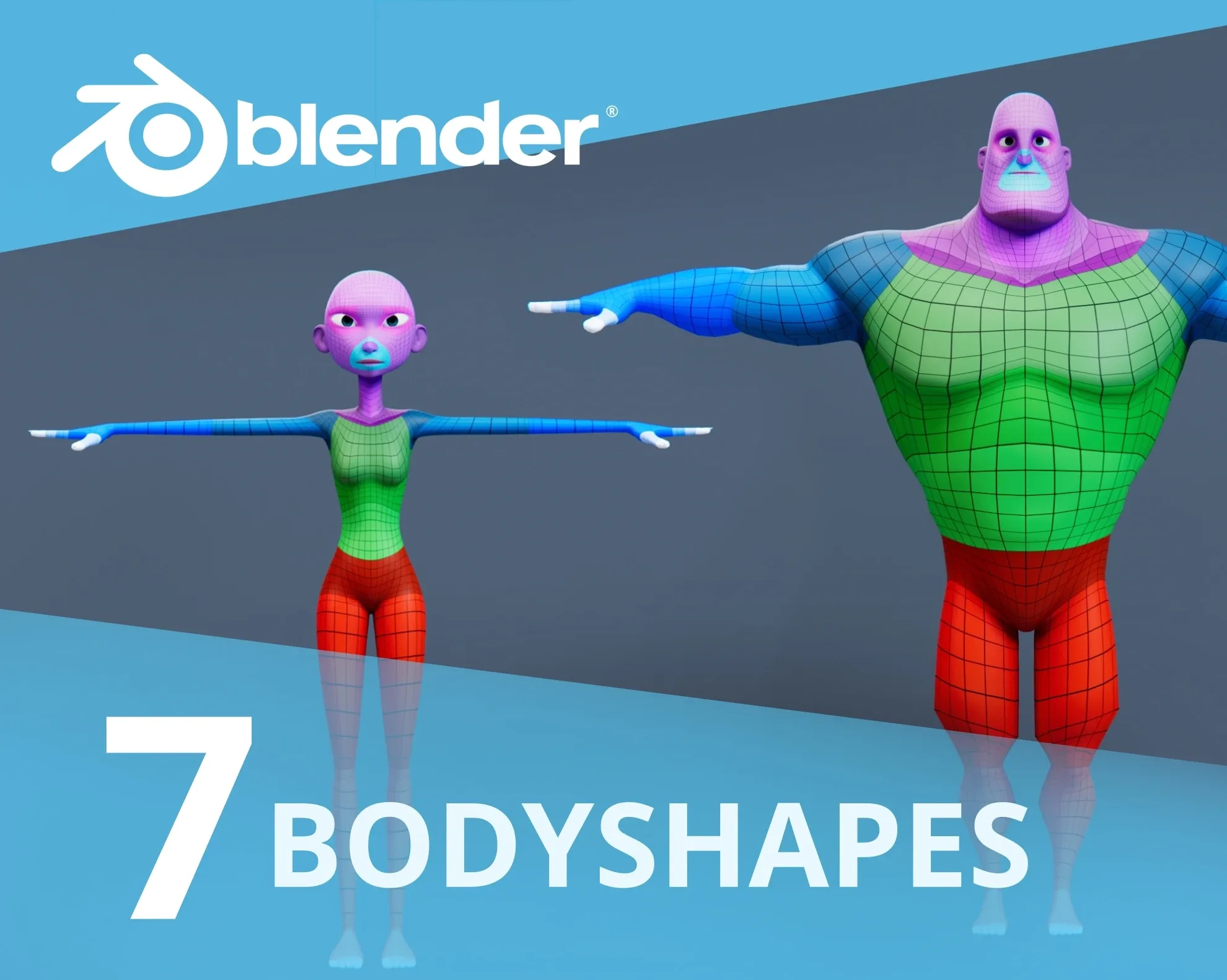 Stylized Human model with landmarks & creases 2.0