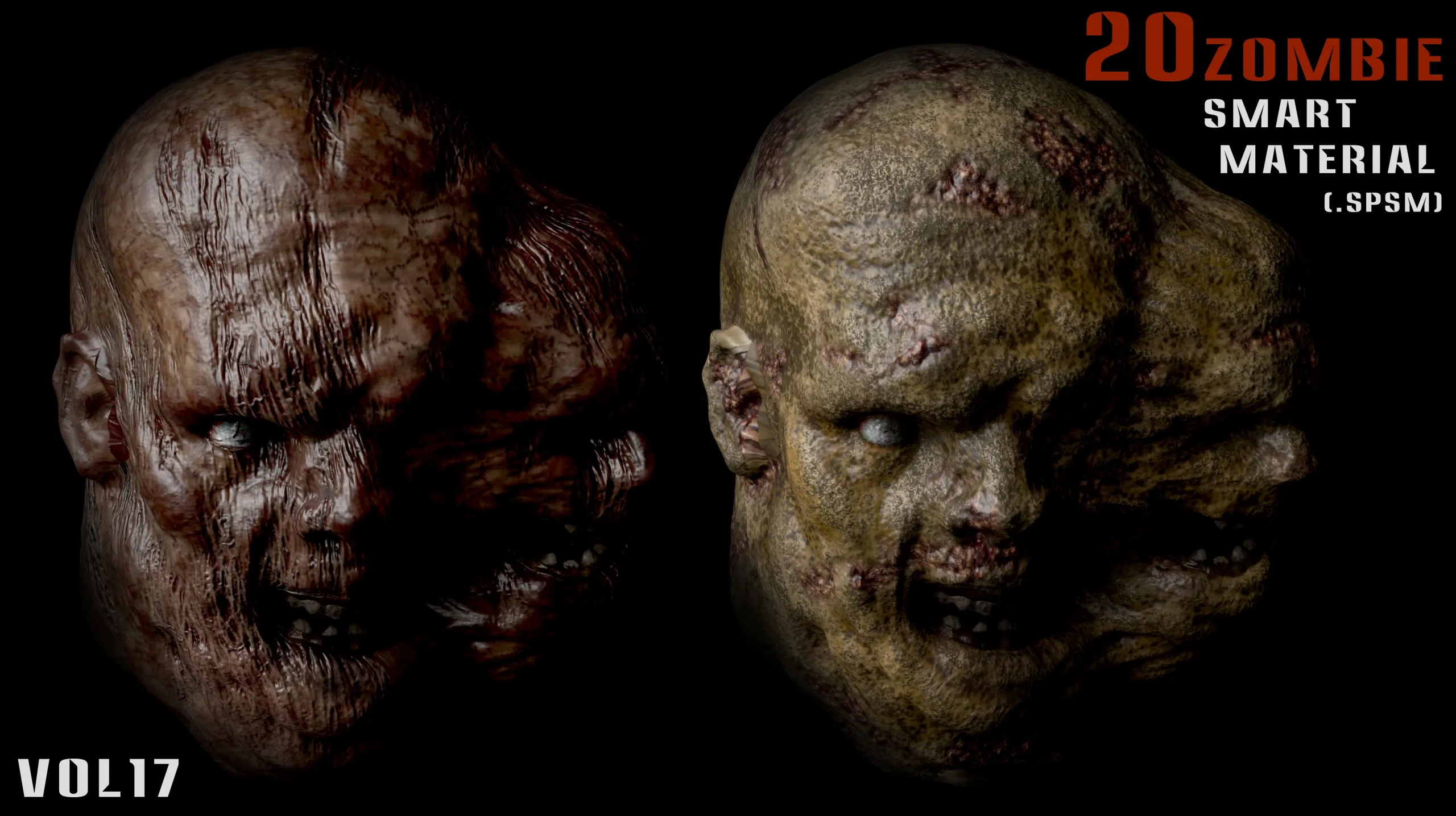20 Zombie Smart Material for Substance Painter-Vol17