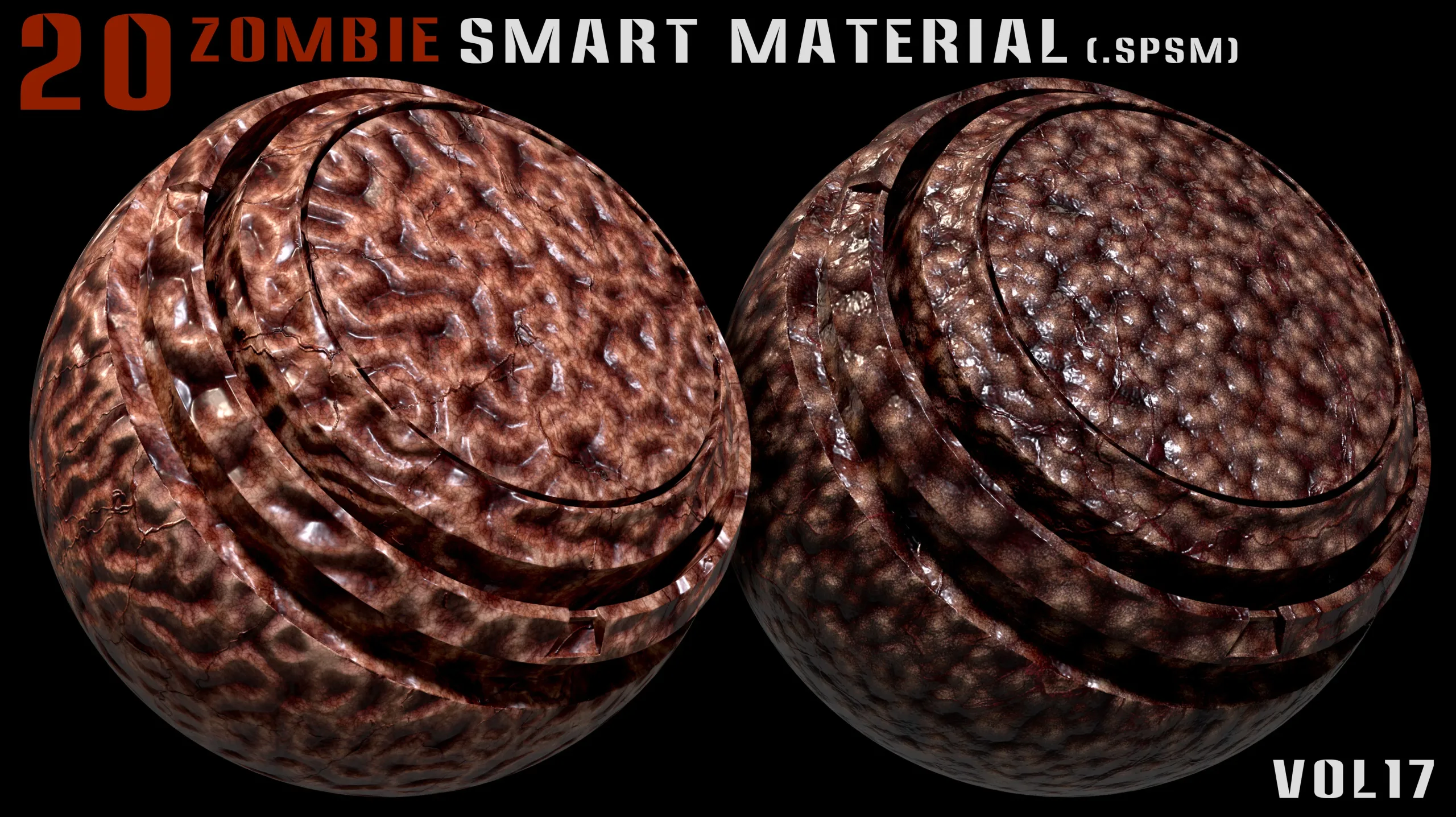 20 Zombie Smart Material for Substance Painter-Vol17