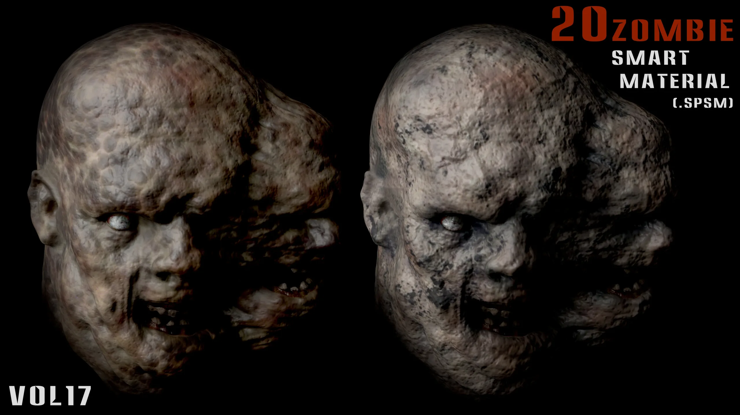 20 Zombie Smart Material for Substance Painter-Vol17