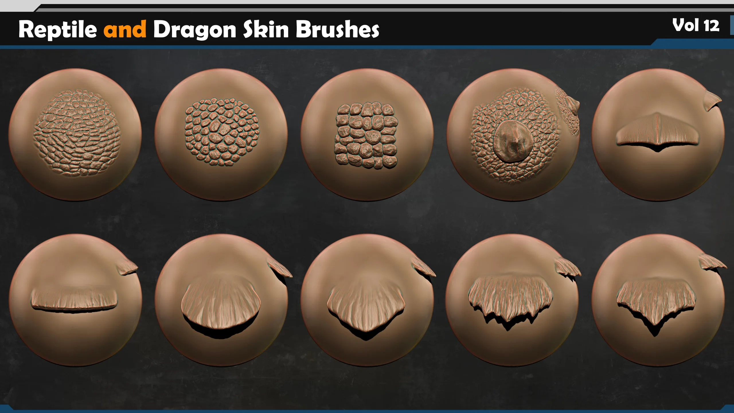 Reptile and Dragon Scale Brushes Vol 12