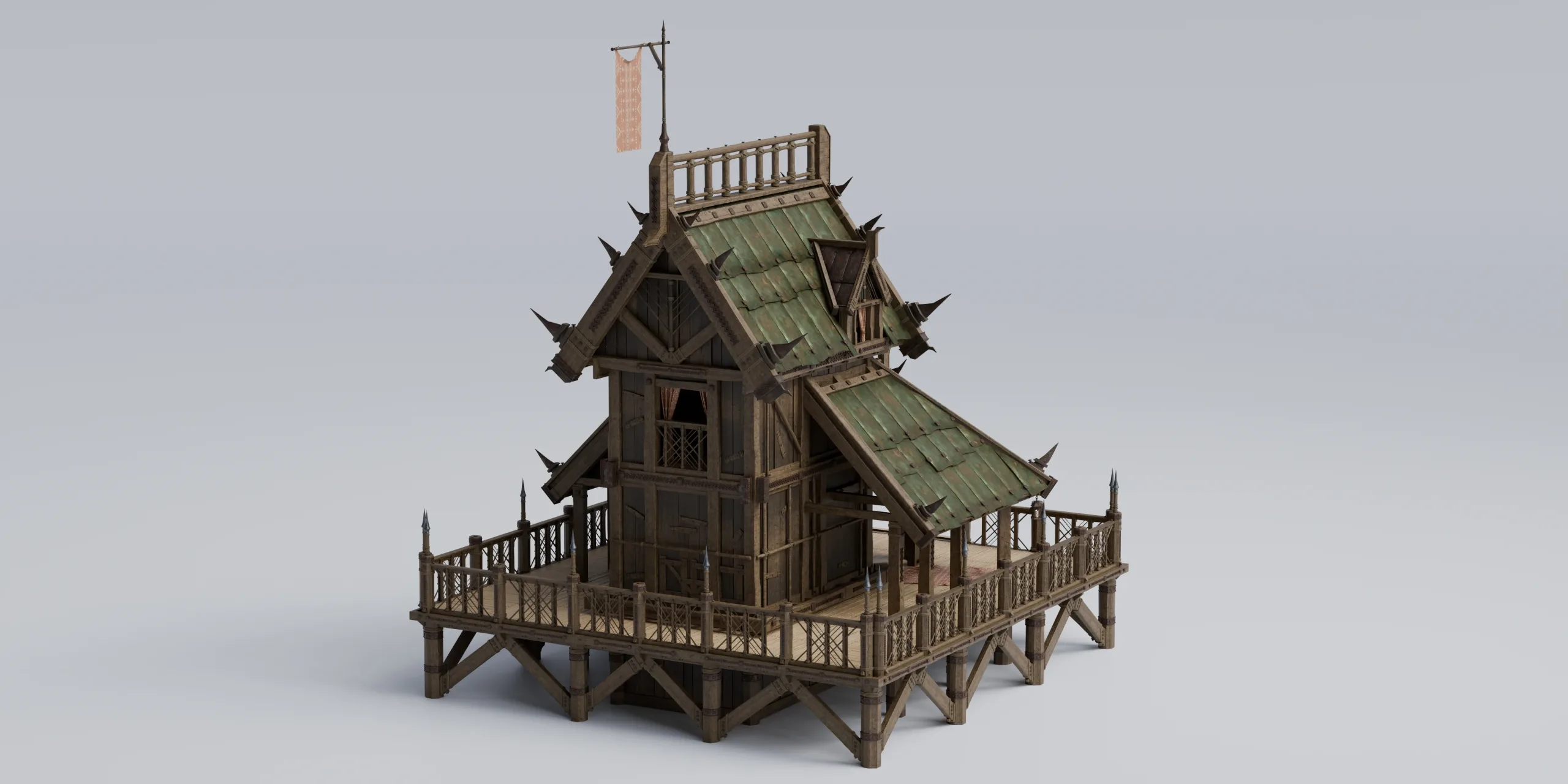 Outpost - Medieval Military Buildings And Environment 3D Asset Kitbash Pack Blender