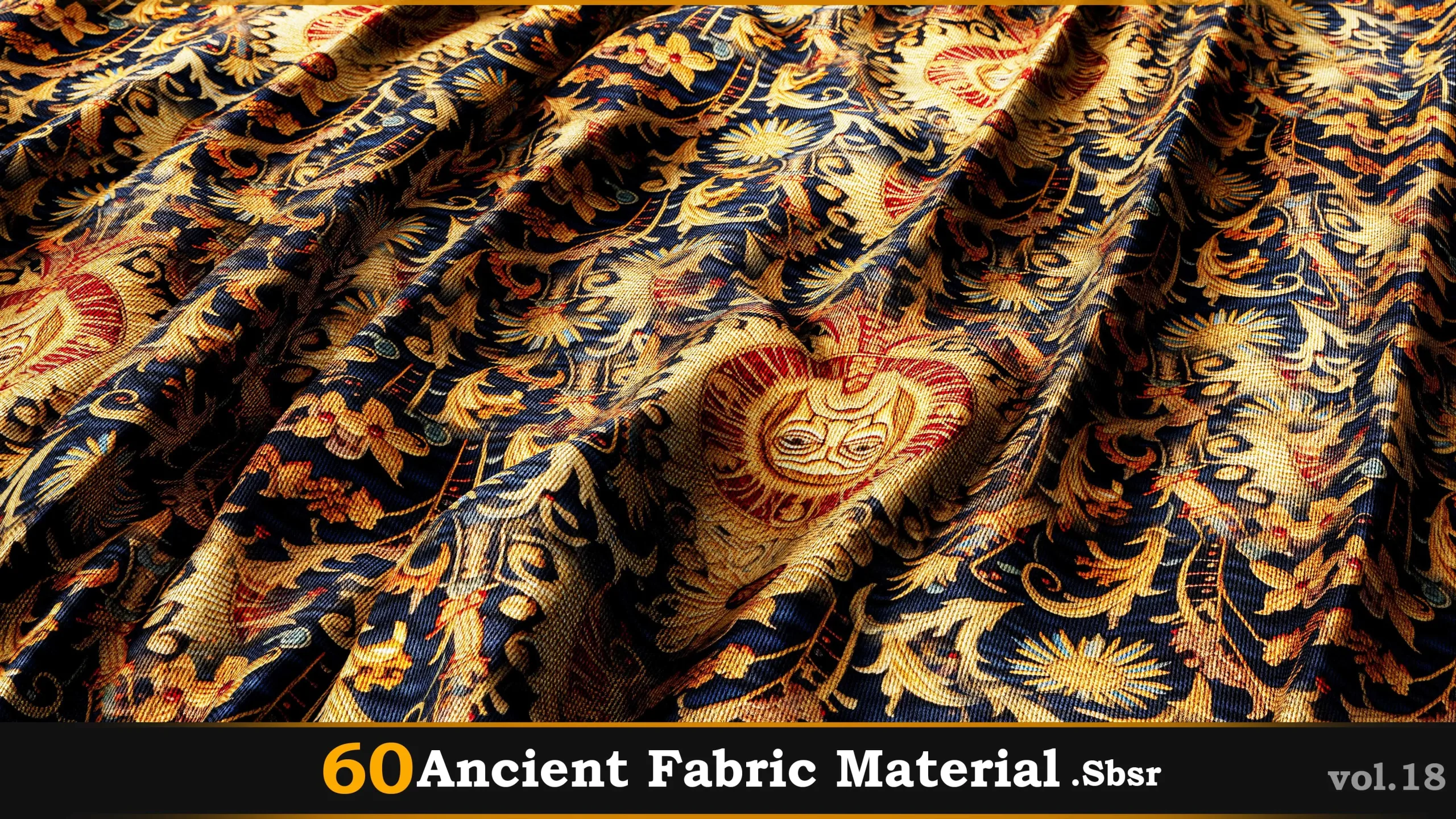 60 Ancient Fabric Material_Sbsar Vol.18