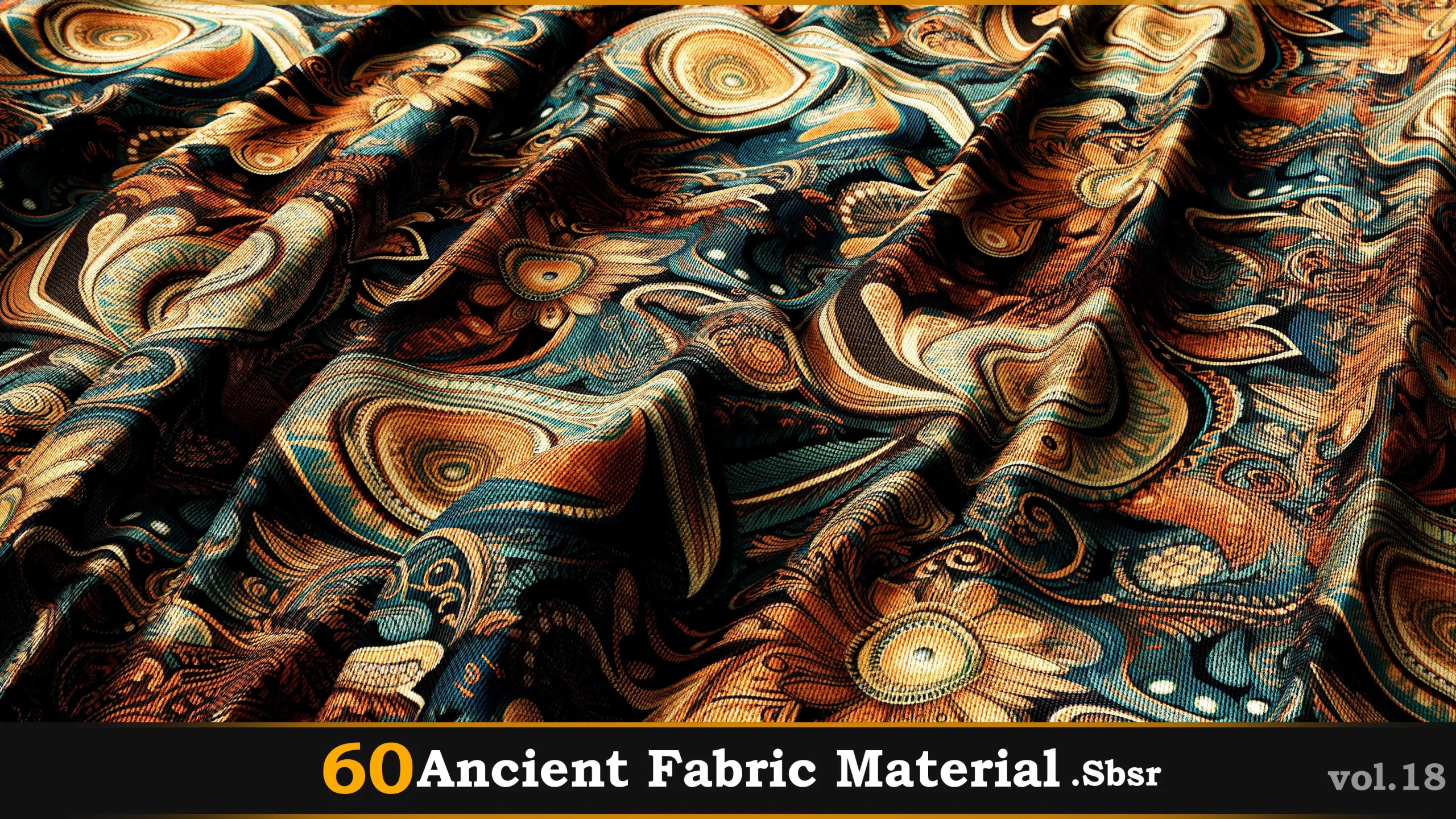 60 Ancient Fabric Material_Sbsar Vol.18