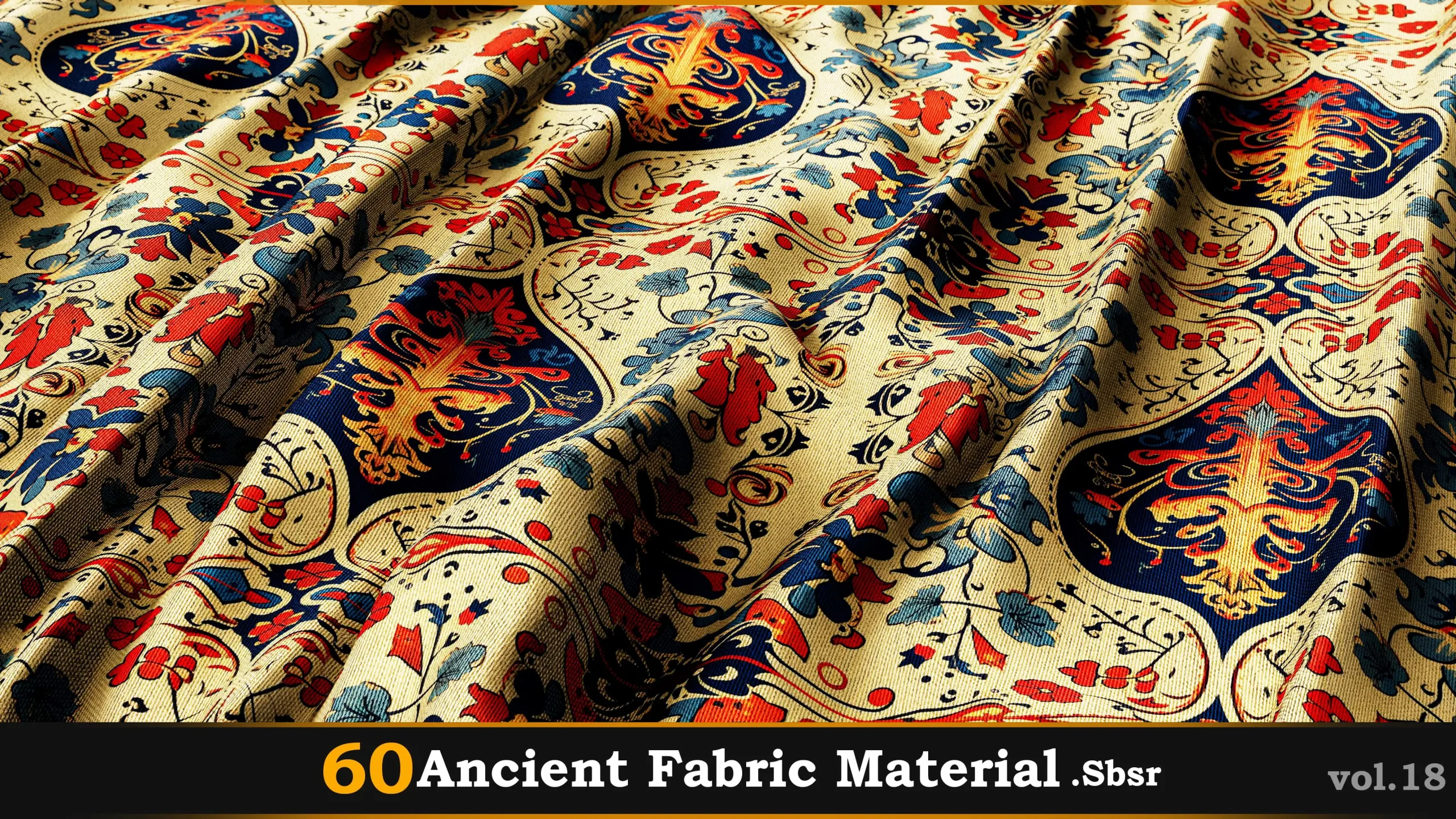 60 Ancient Fabric Material_Sbsar Vol.18