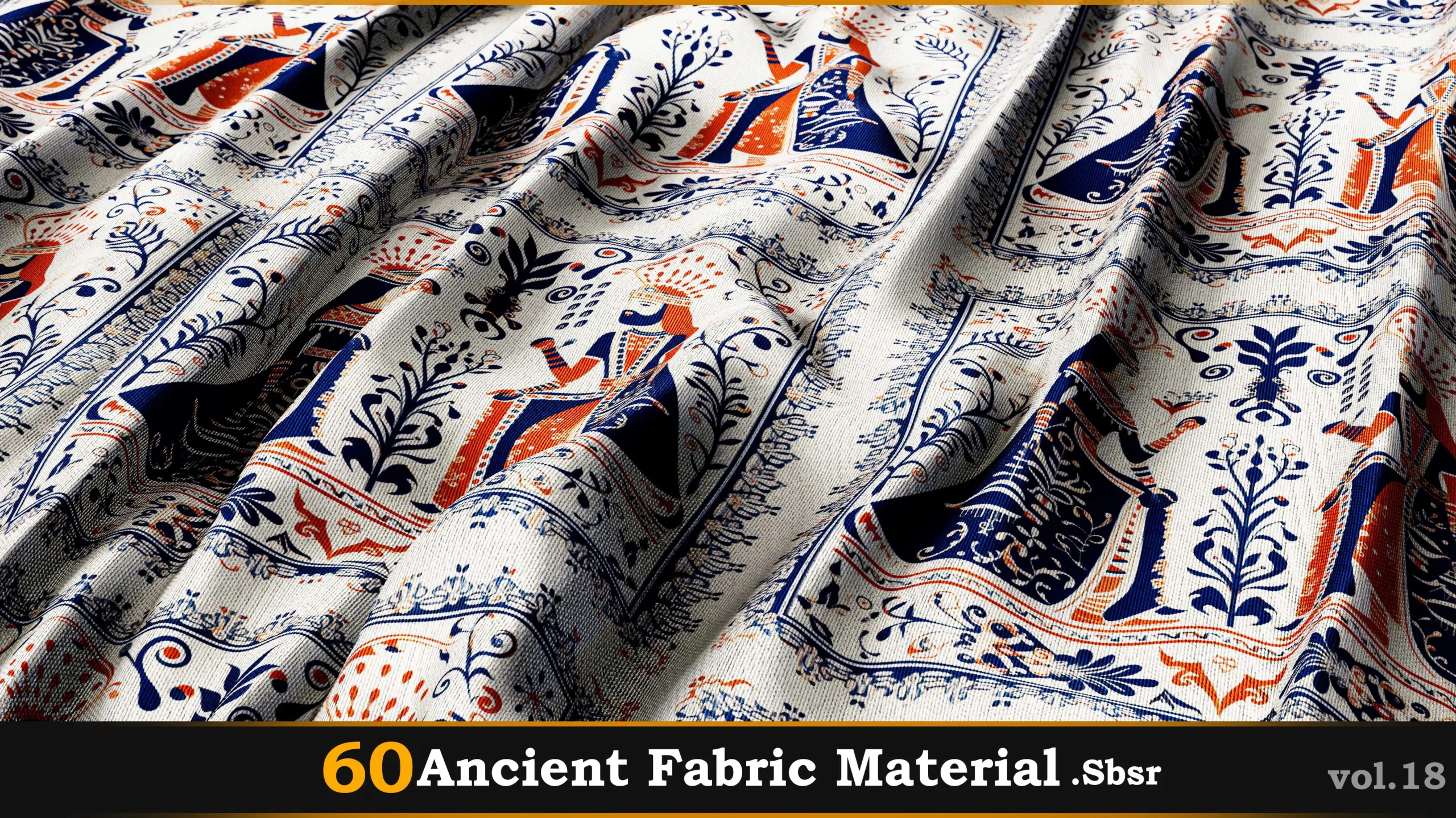 60 Ancient Fabric Material_Sbsar Vol.18