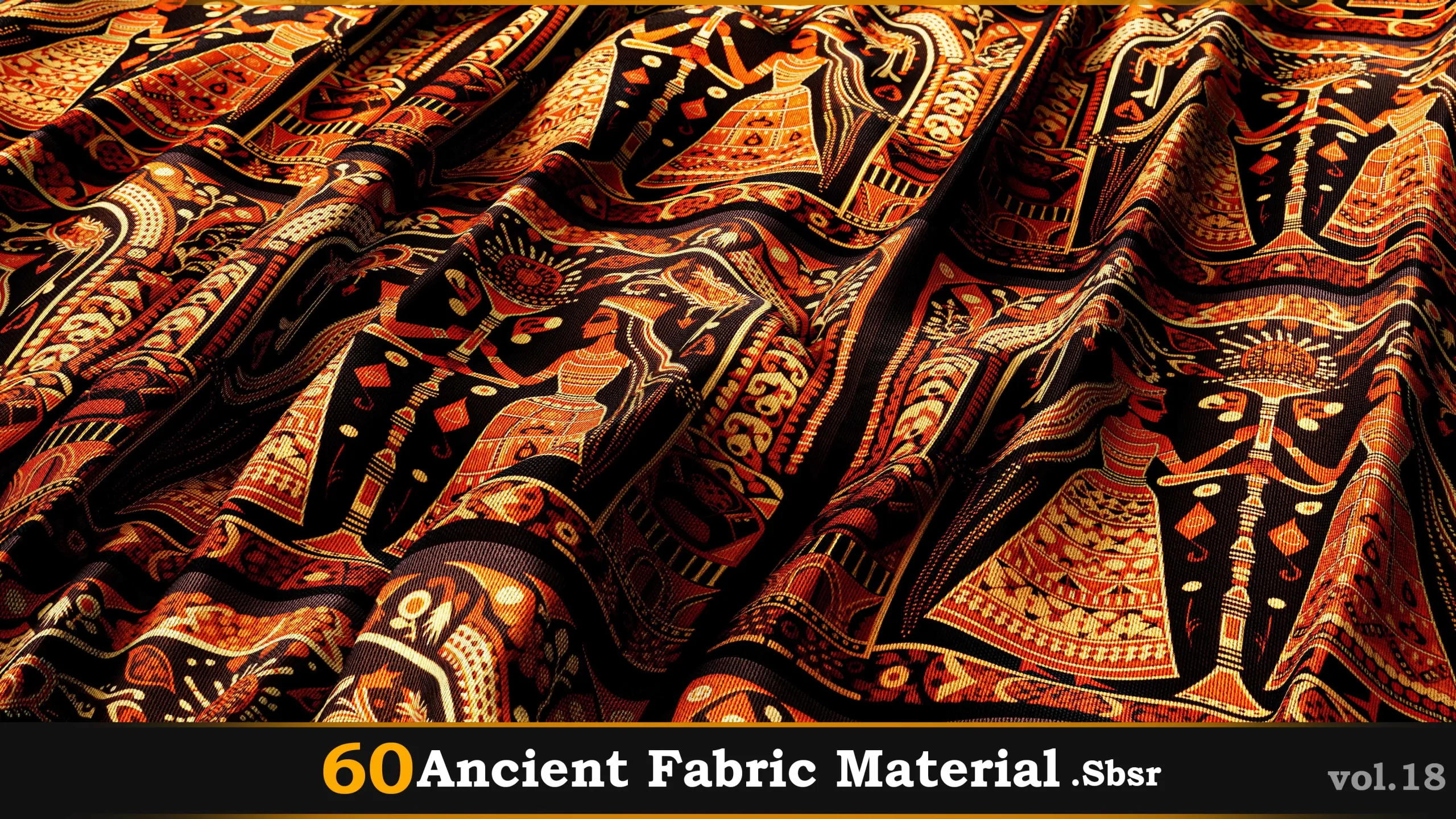 60 Ancient Fabric Material_Sbsar Vol.18