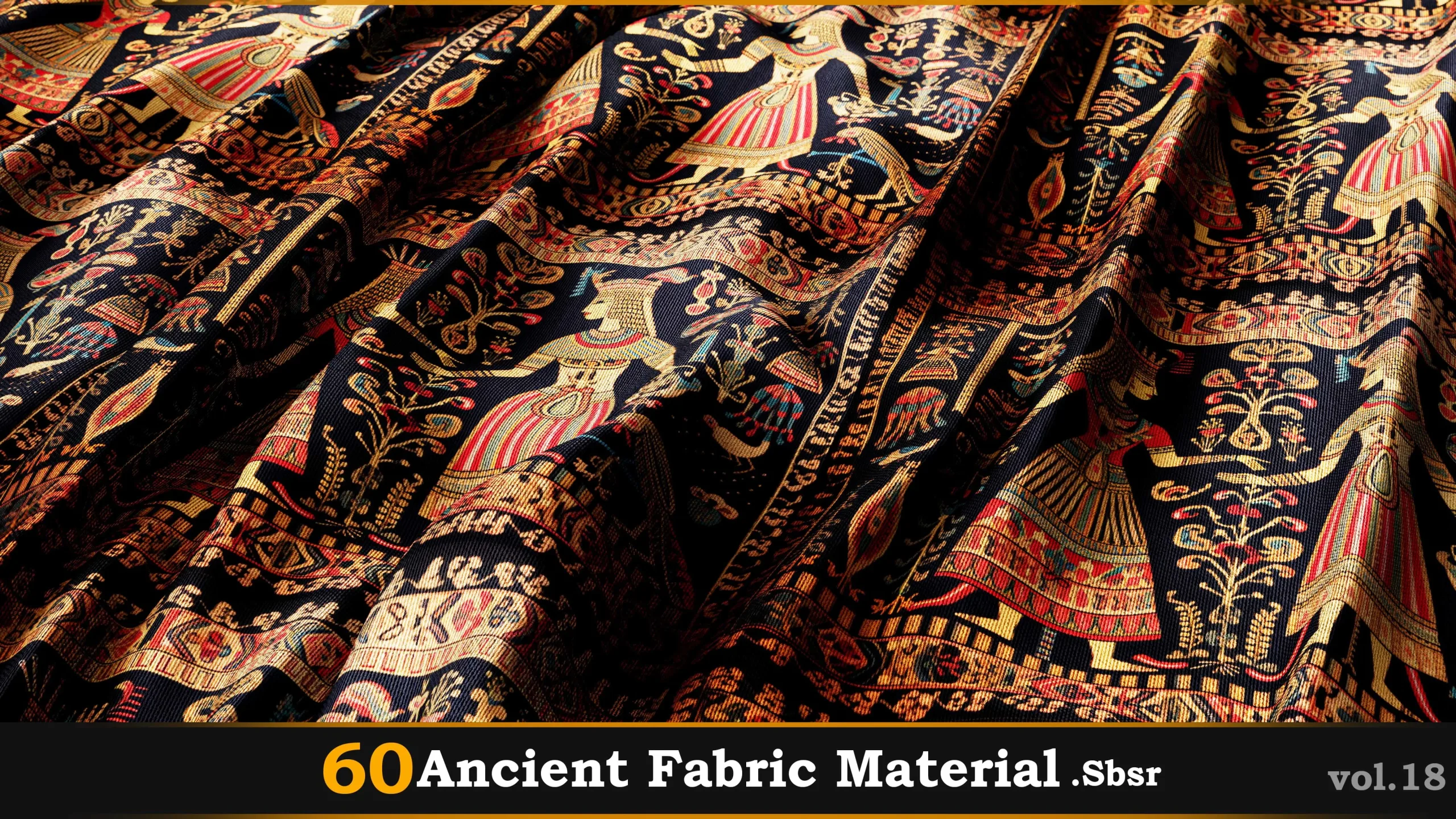 60 Ancient Fabric Material_Sbsar Vol.18