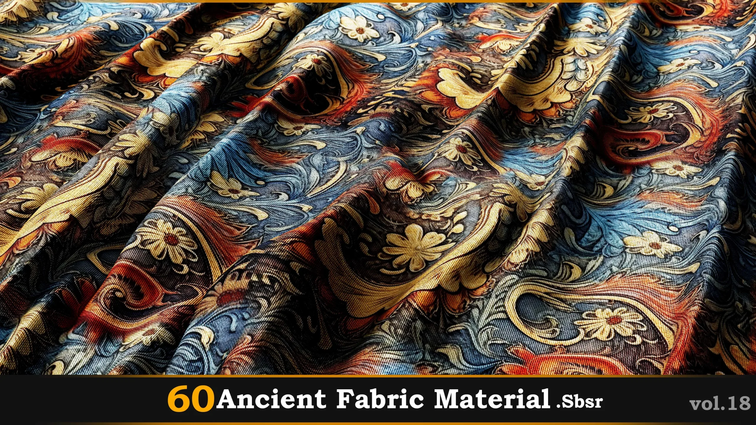 60 Ancient Fabric Material_Sbsar Vol.18