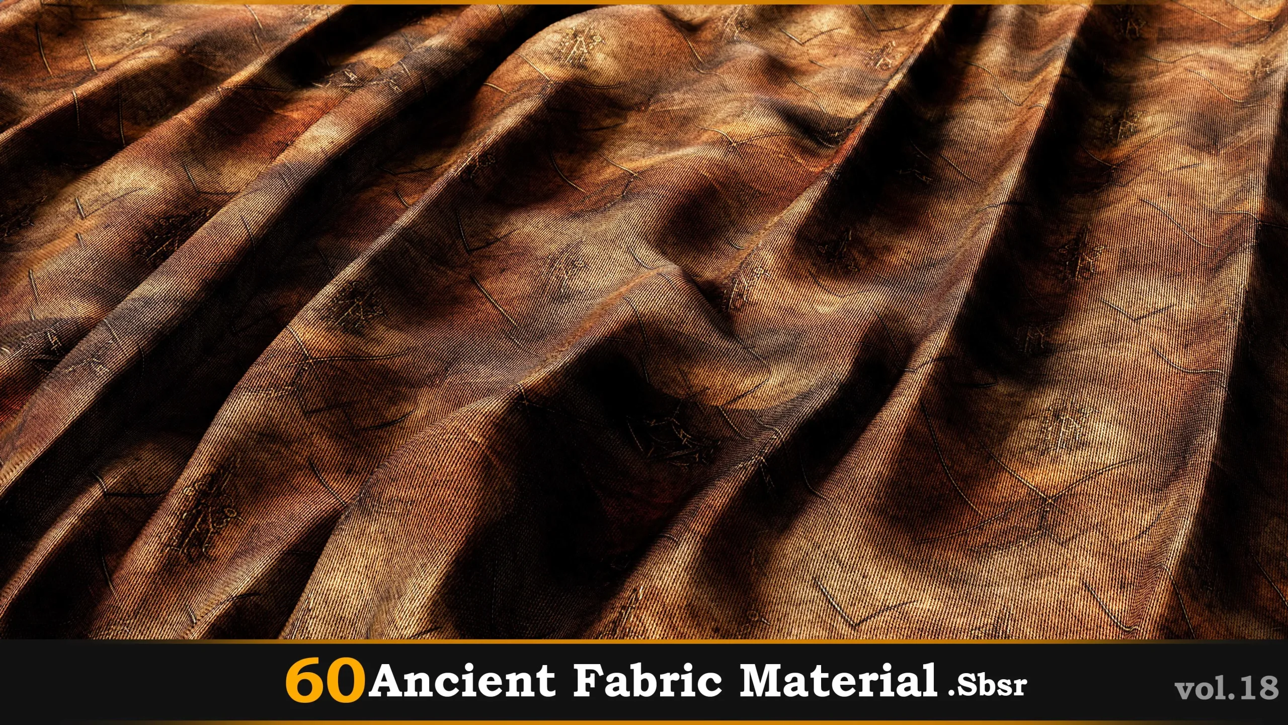 60 Ancient Fabric Material_Sbsar Vol.18