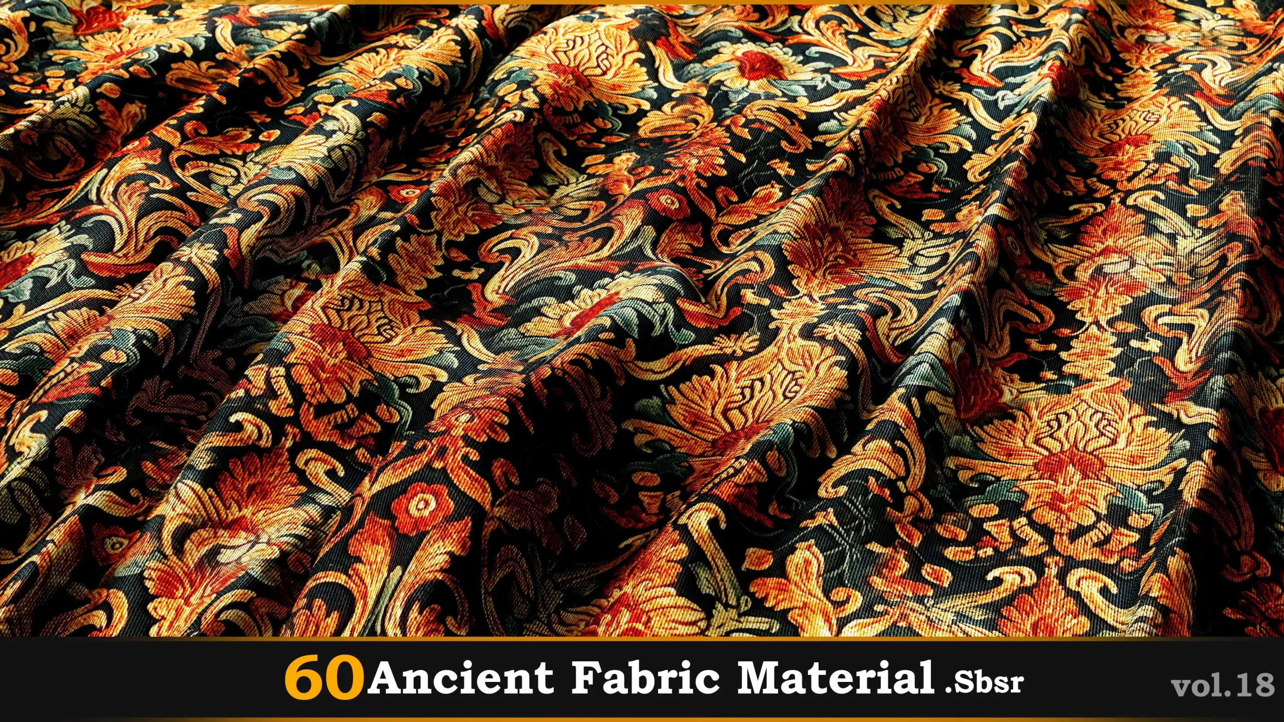 60 Ancient Fabric Material_Sbsar Vol.18