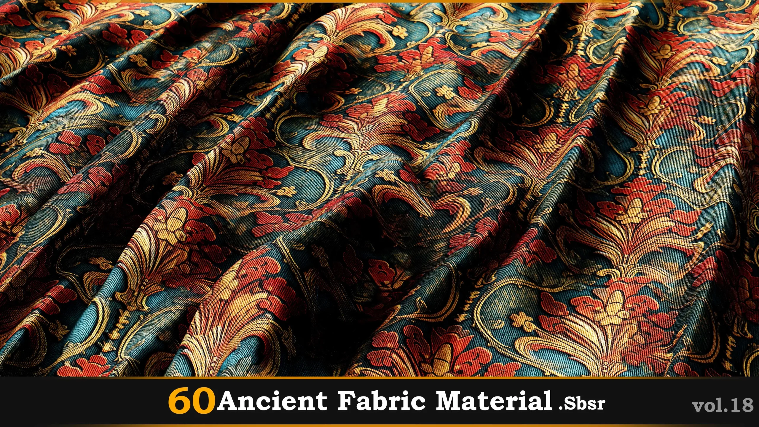 60 Ancient Fabric Material_Sbsar Vol.18