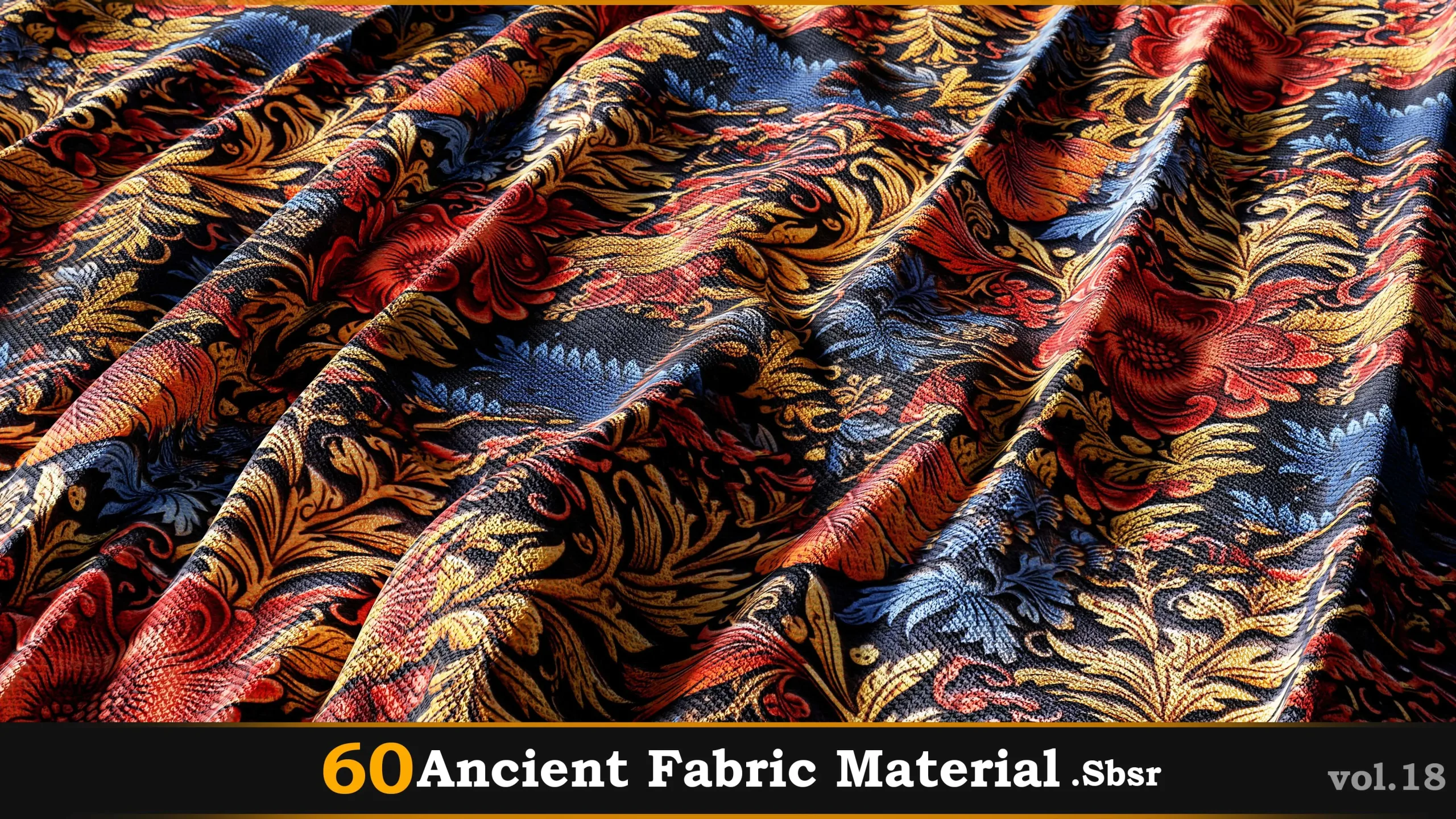 60 Ancient Fabric Material_Sbsar Vol.18