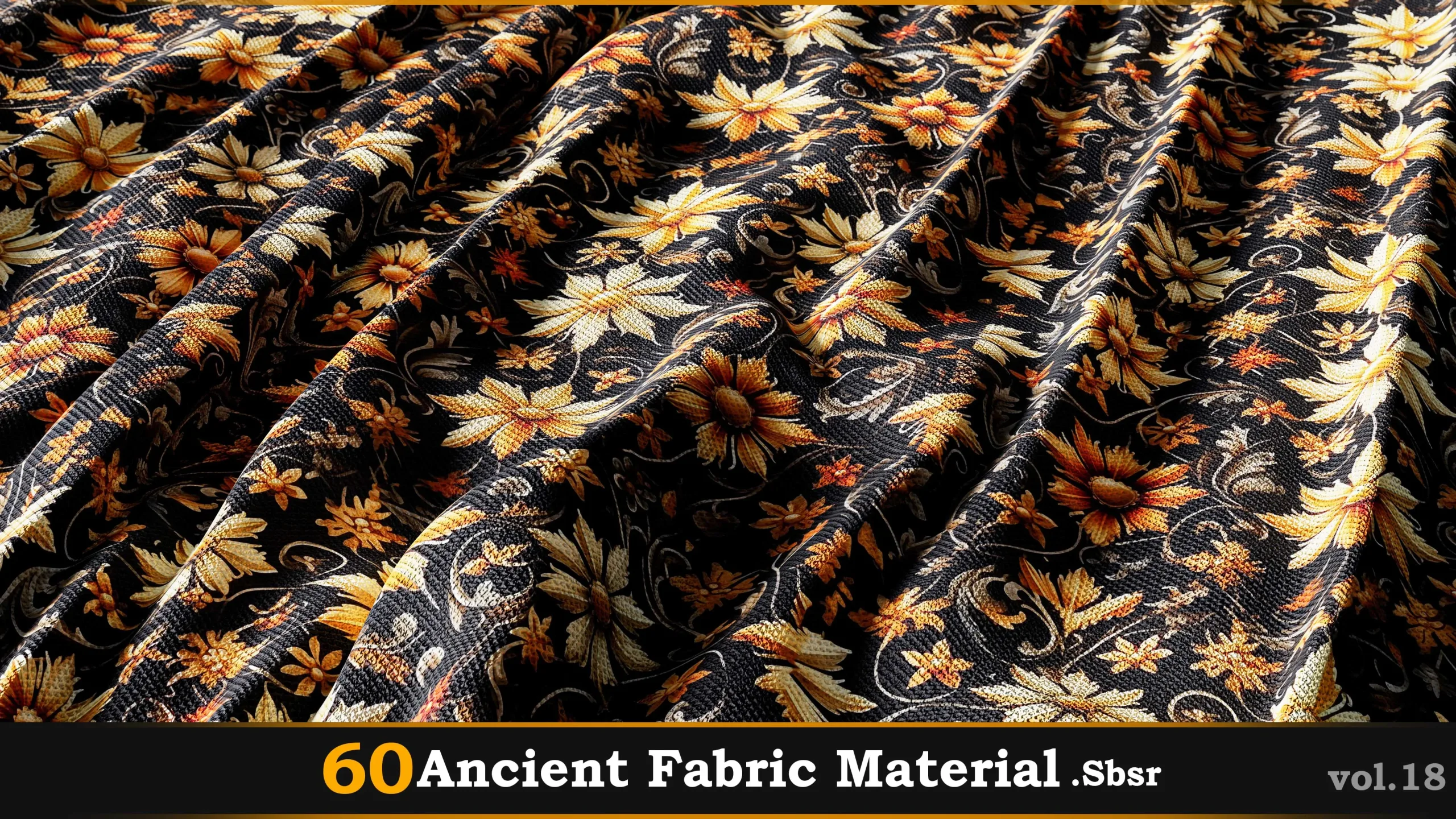 60 Ancient Fabric Material_Sbsar Vol.18