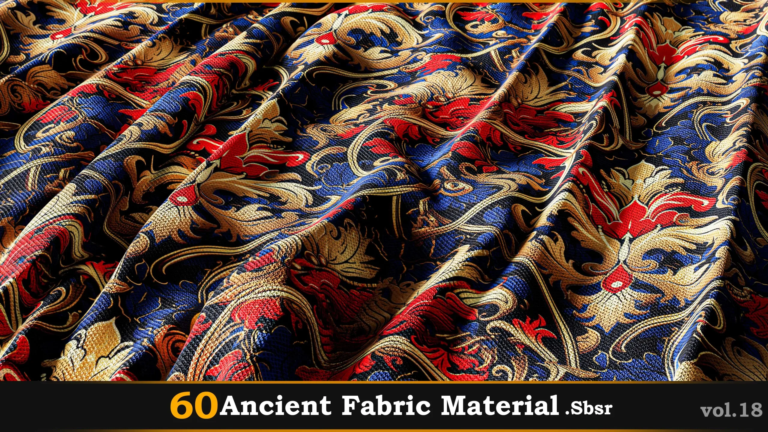 60 Ancient Fabric Material_Sbsar Vol.18