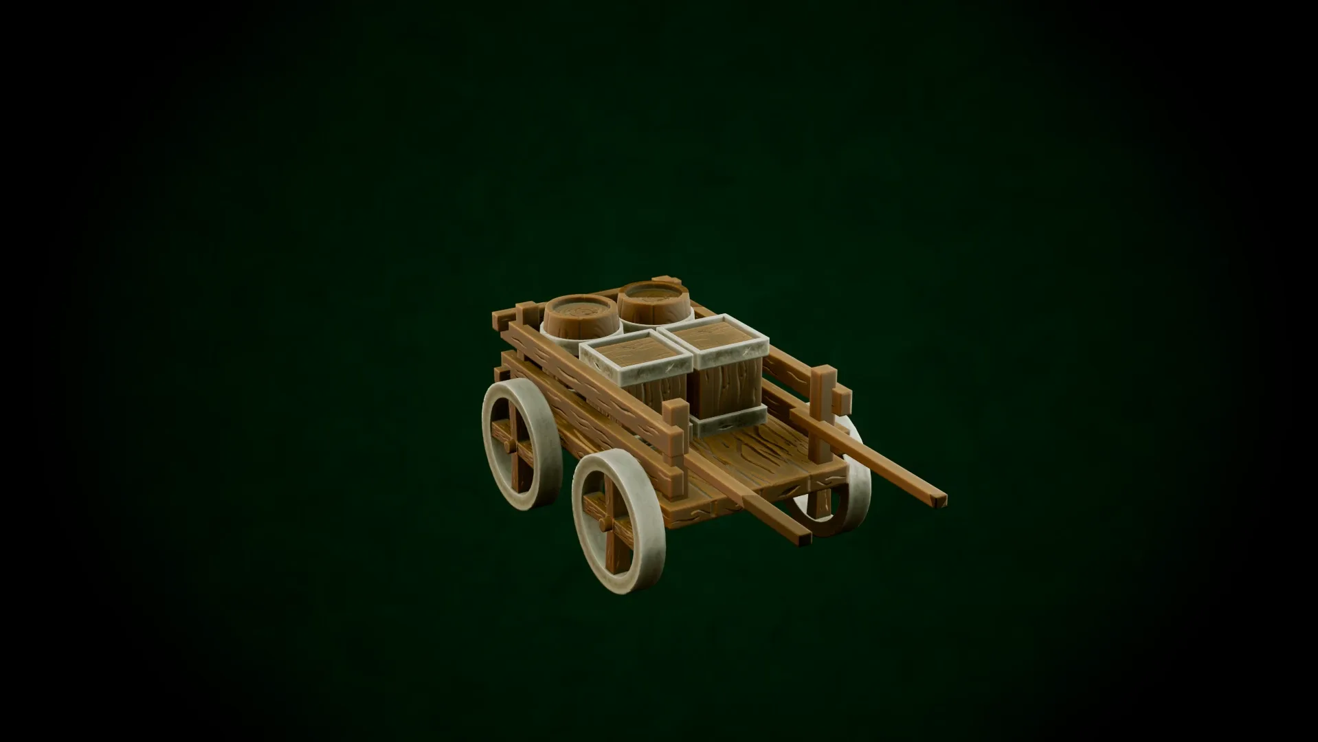 Stylized Wood Cart