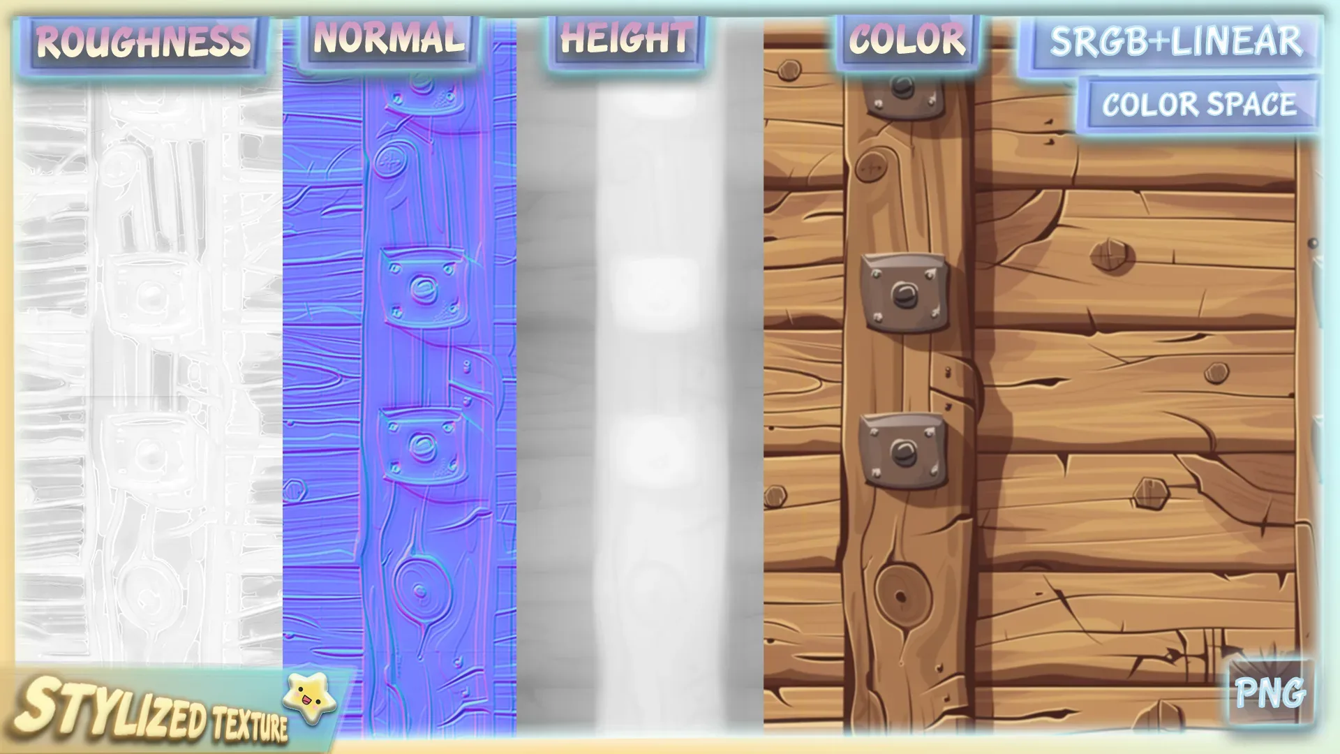 Stylized Wood Seamless Texture Pack