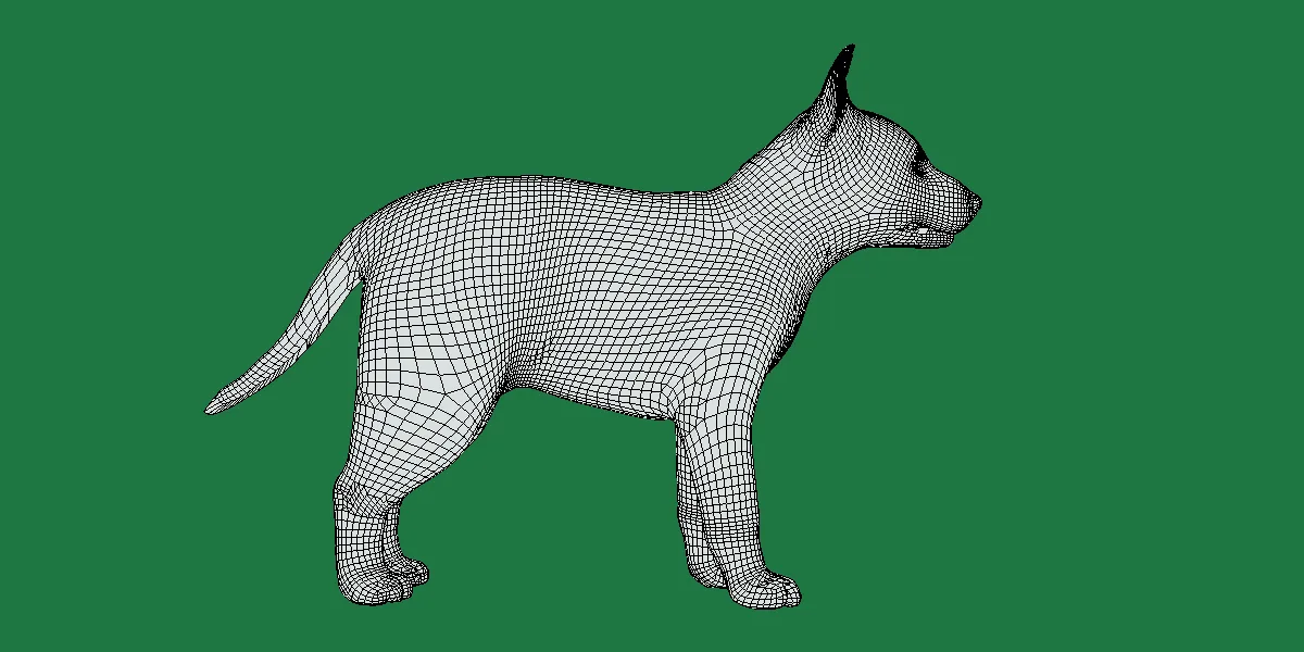 German Shepherd Puppy Dog - FlippedNormals