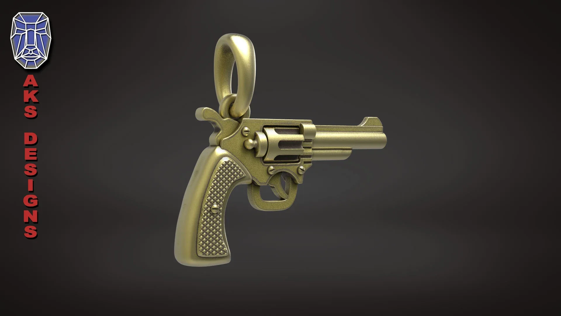 Pendant Jewelry Pistol V177 3D Print File