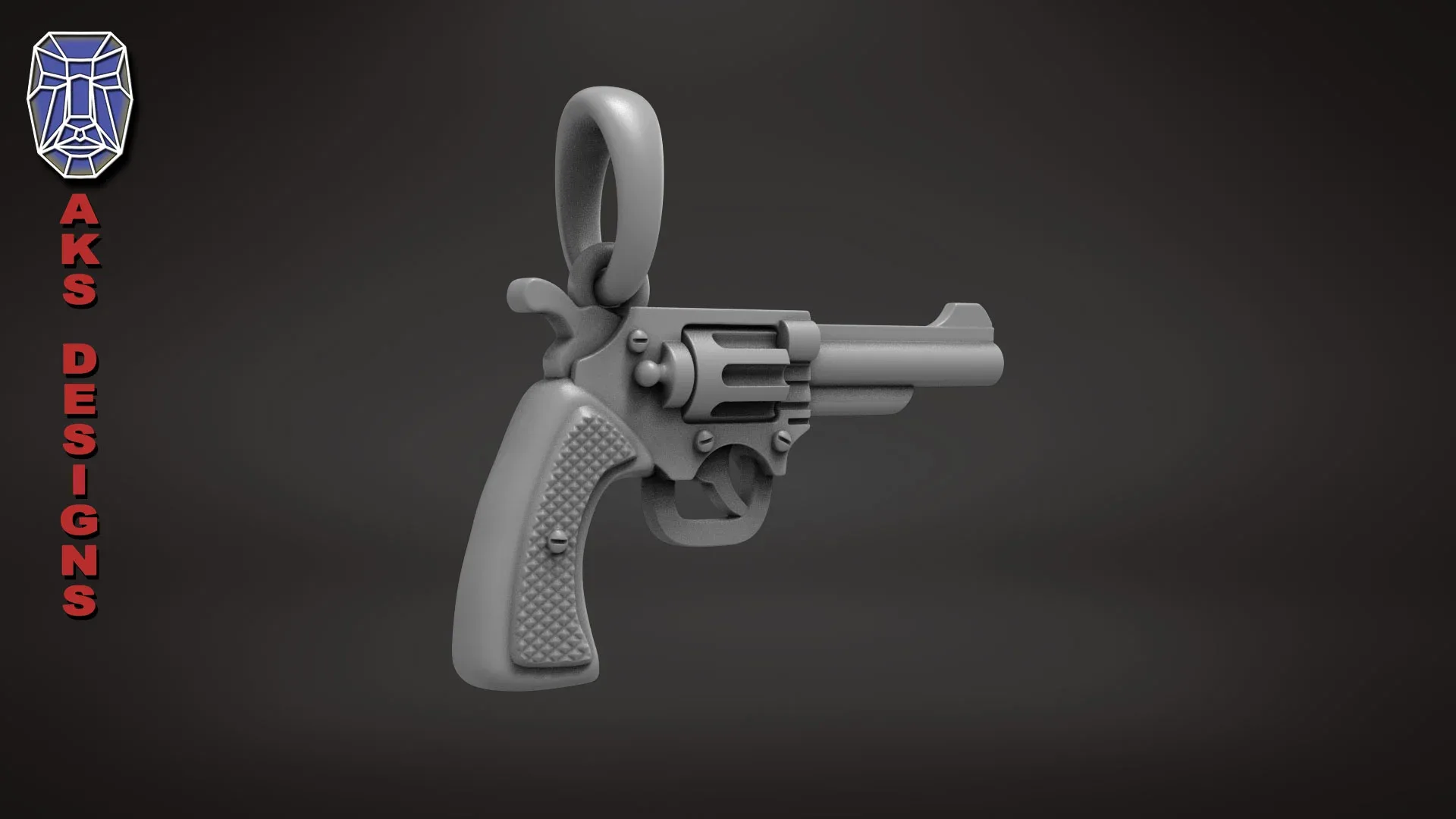 Pendant Jewelry Pistol V177 3D Print File