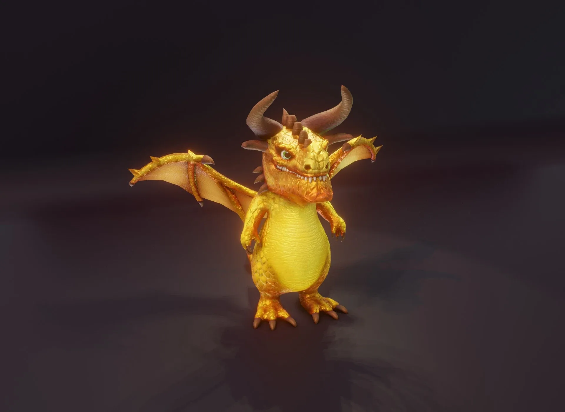 Cartoon Gem Dragons Animated Low-poly 3D Model