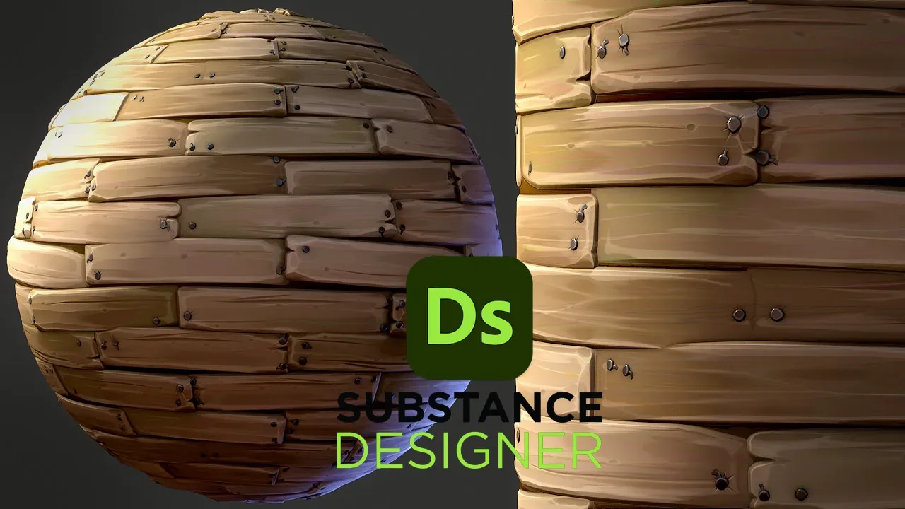 Stylized Irregular Wood Planks - Substance 3D Designer + Sbsar File