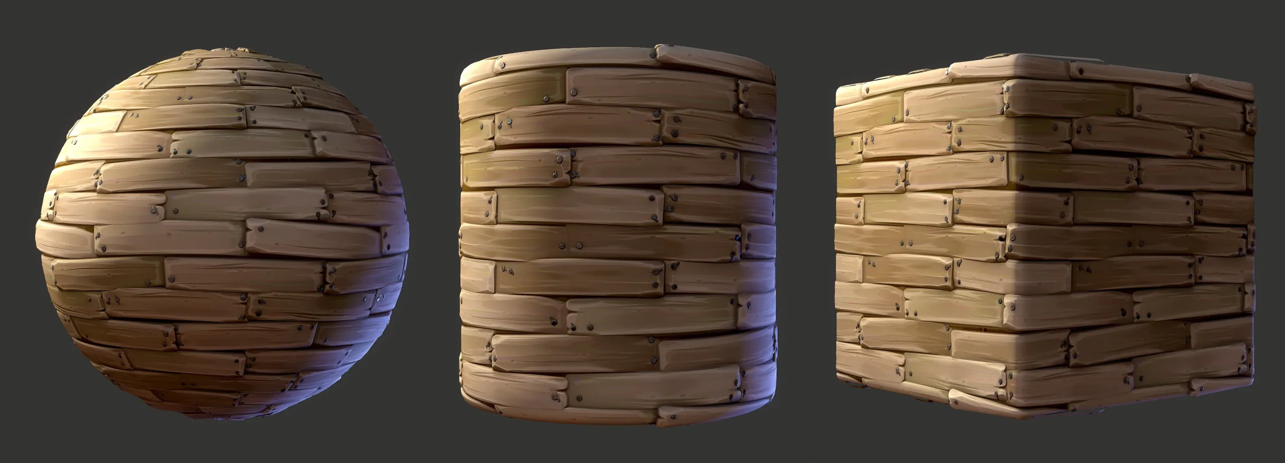 Stylized Irregular Wood Planks - Substance 3D Designer + Sbsar File