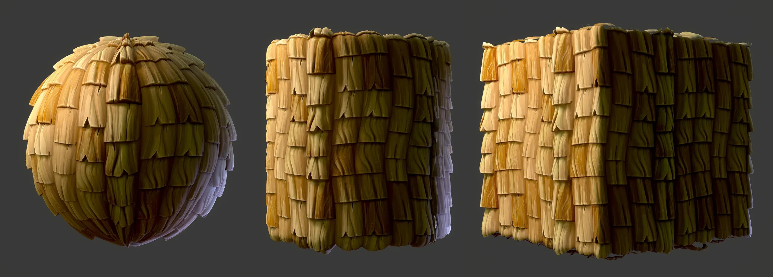 Stylized Wooden Roof - Substance 3D Designer + Sbsar File