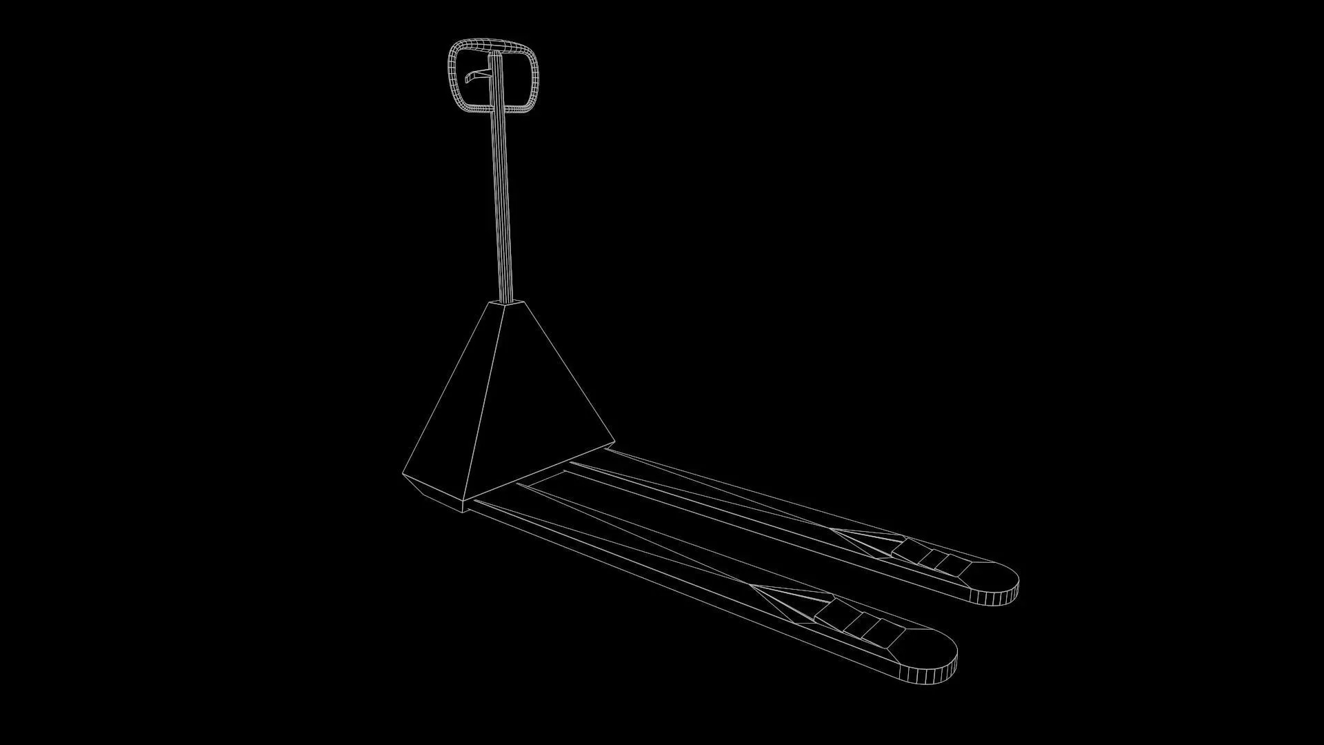 Hand Pallet Truck - Game Ready - Low Poly PBR 3D Model
