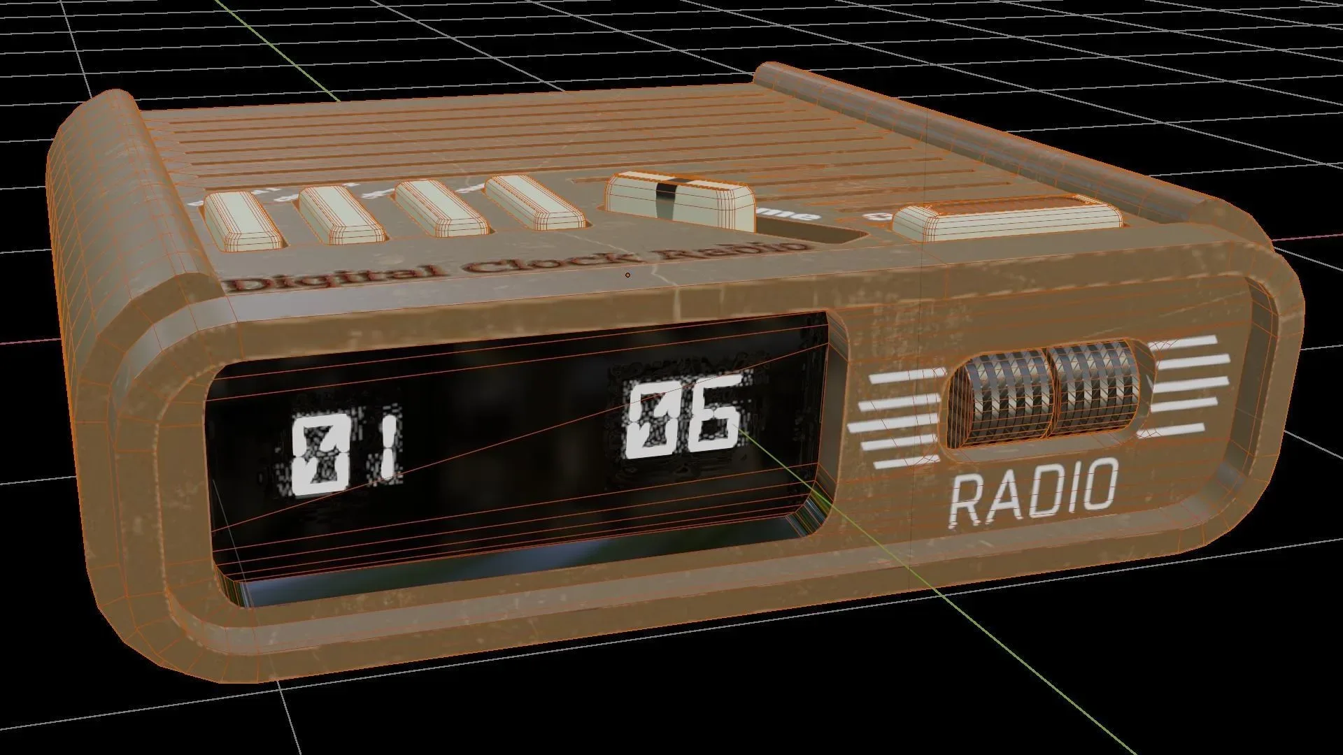 Radio High Poly PBR 3D Model