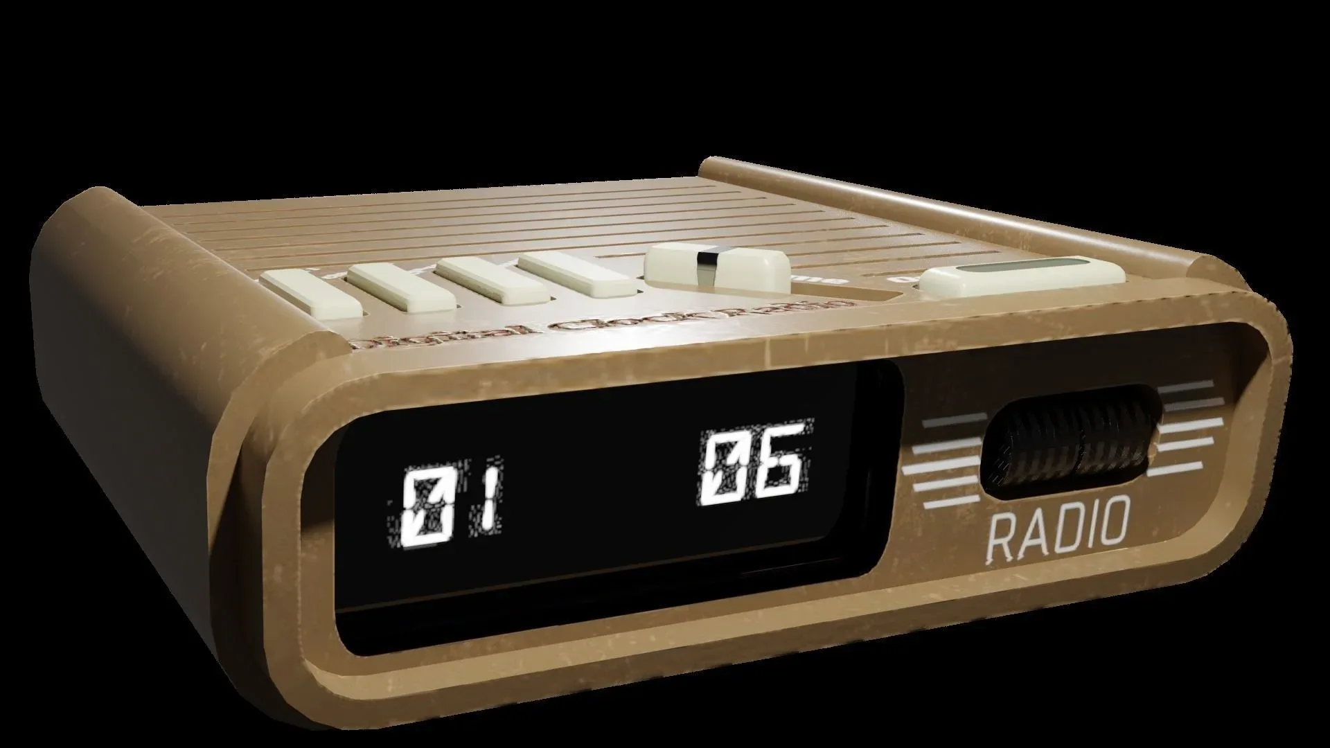 Radio High Poly PBR 3D Model