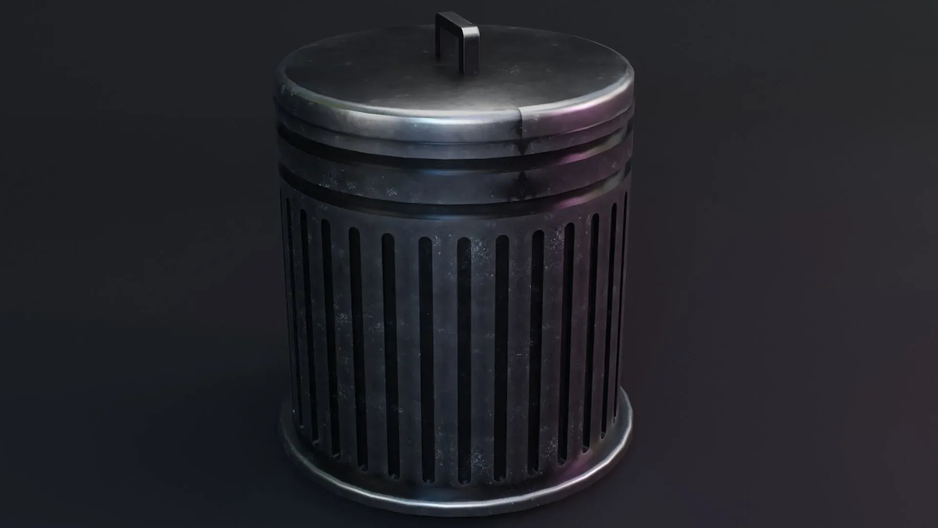 Trash Can - Game Ready - PBR 3D Model