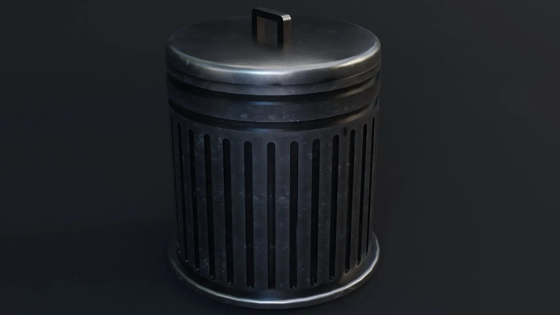 Trash Can - Game Ready - PBR 3D Model