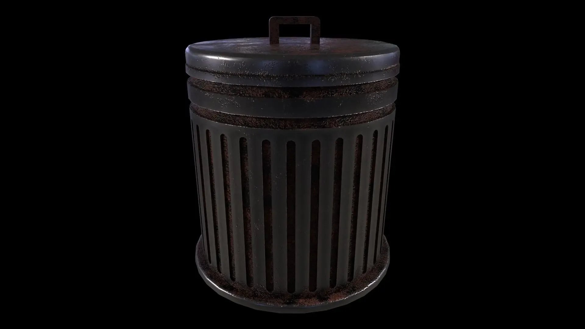 Trash Can - Game Ready - PBR 3D Model