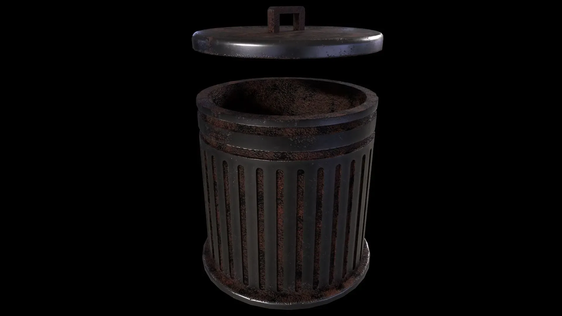 Trash Can - Game Ready - PBR 3D Model