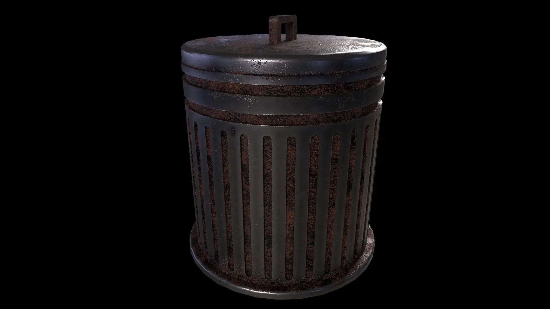 Trash Can - Game Ready - PBR 3D Model
