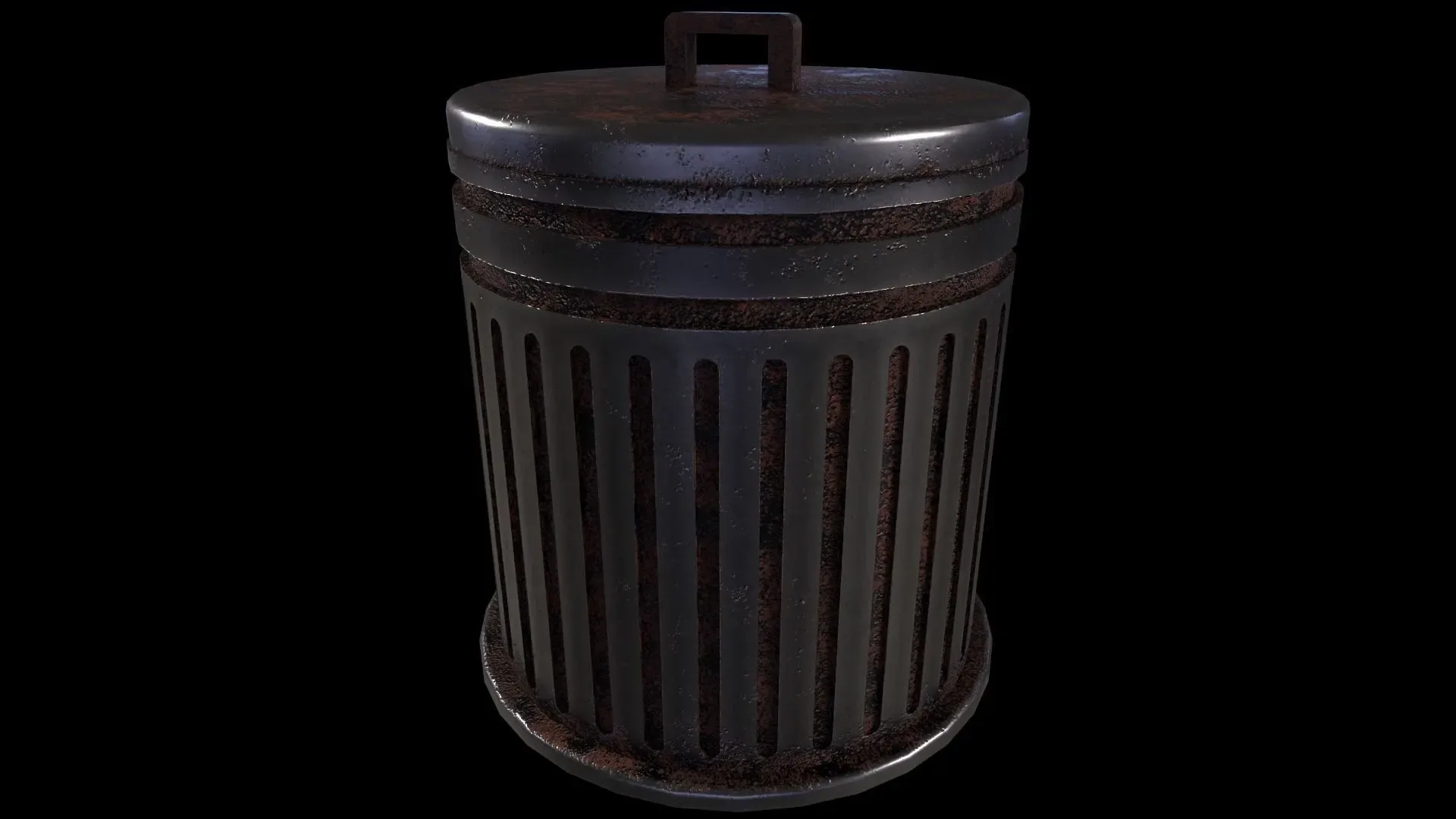 Trash Can - Game Ready - PBR 3D Model