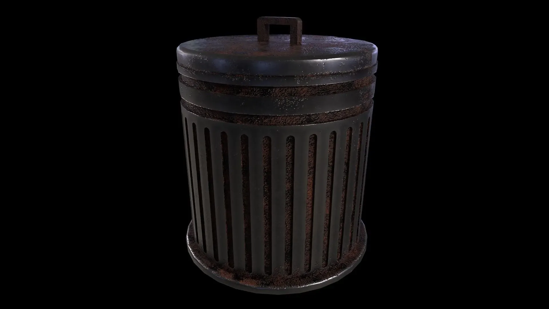 Trash Can - Game Ready - PBR 3D Model