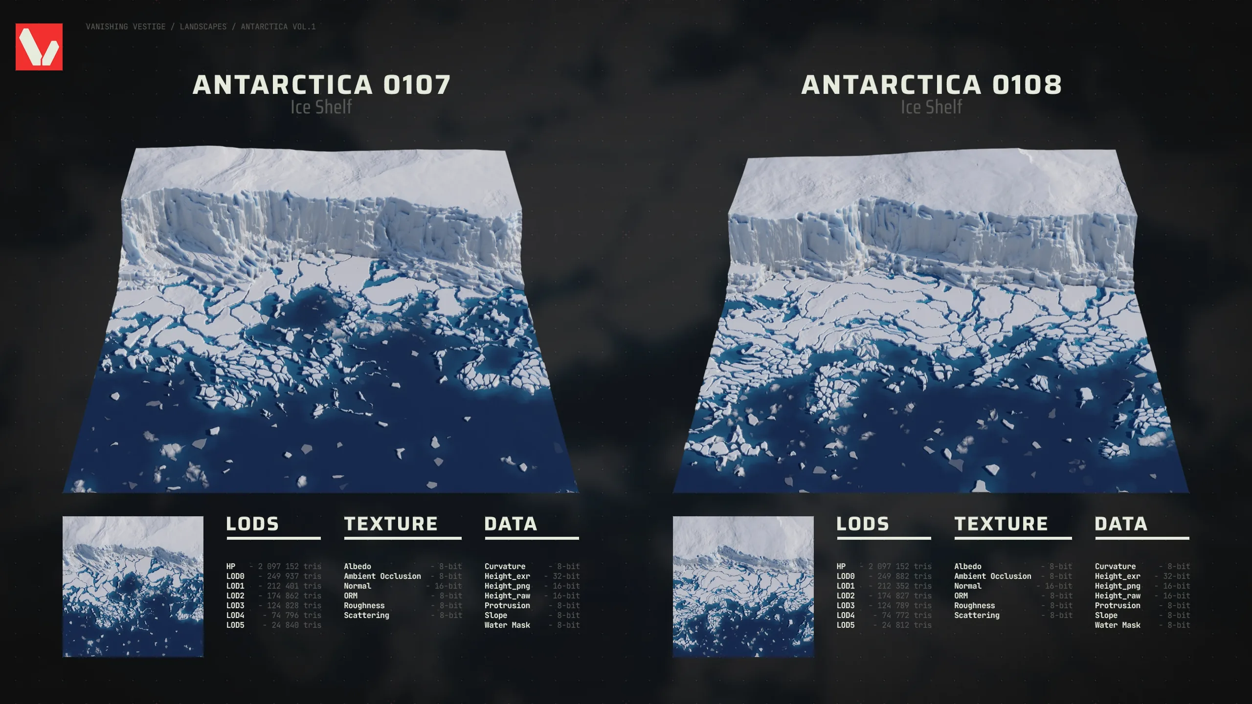 8k Landscapes - Antarctica Vol.1