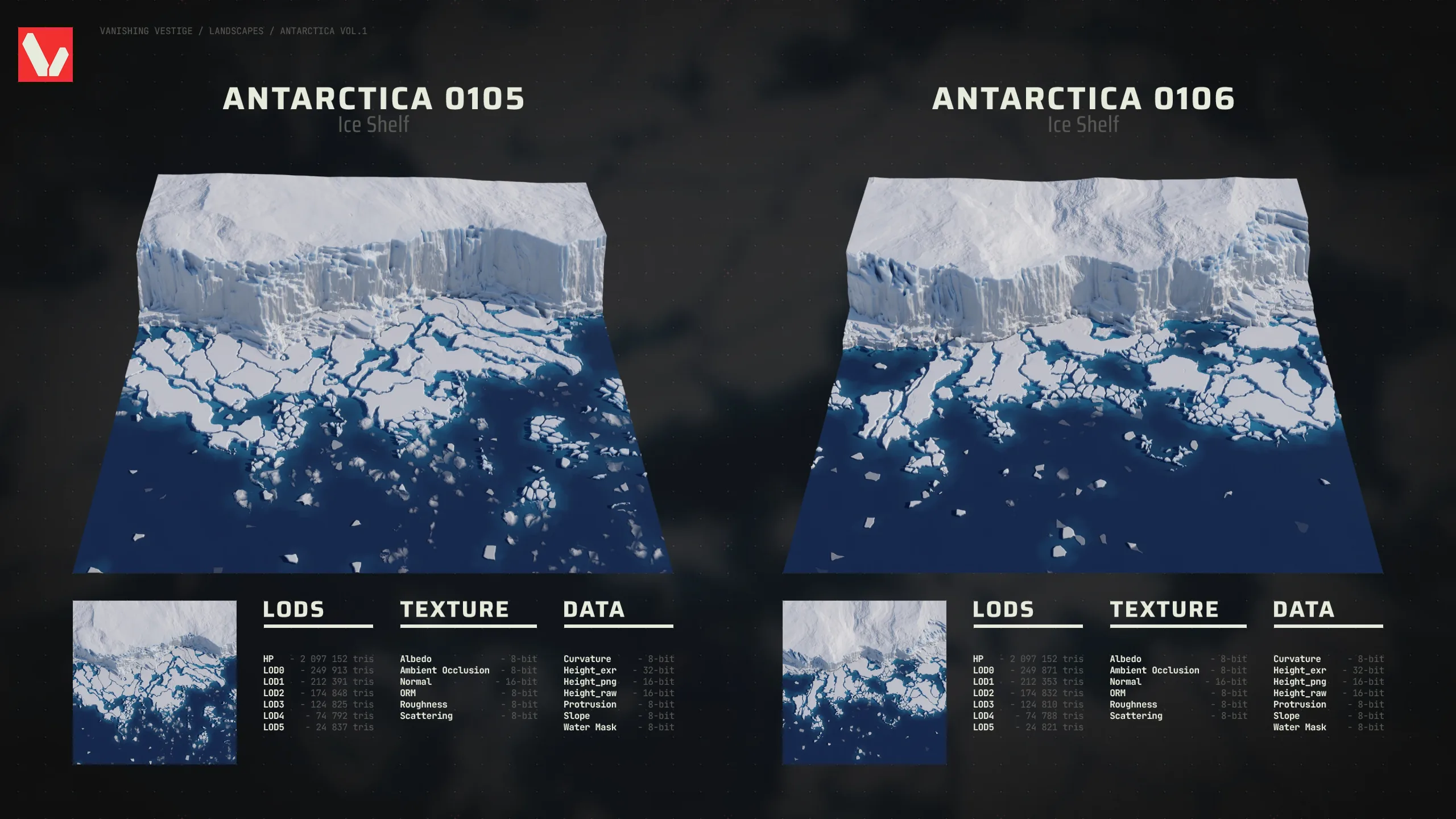 8k Landscapes - Antarctica Vol.1