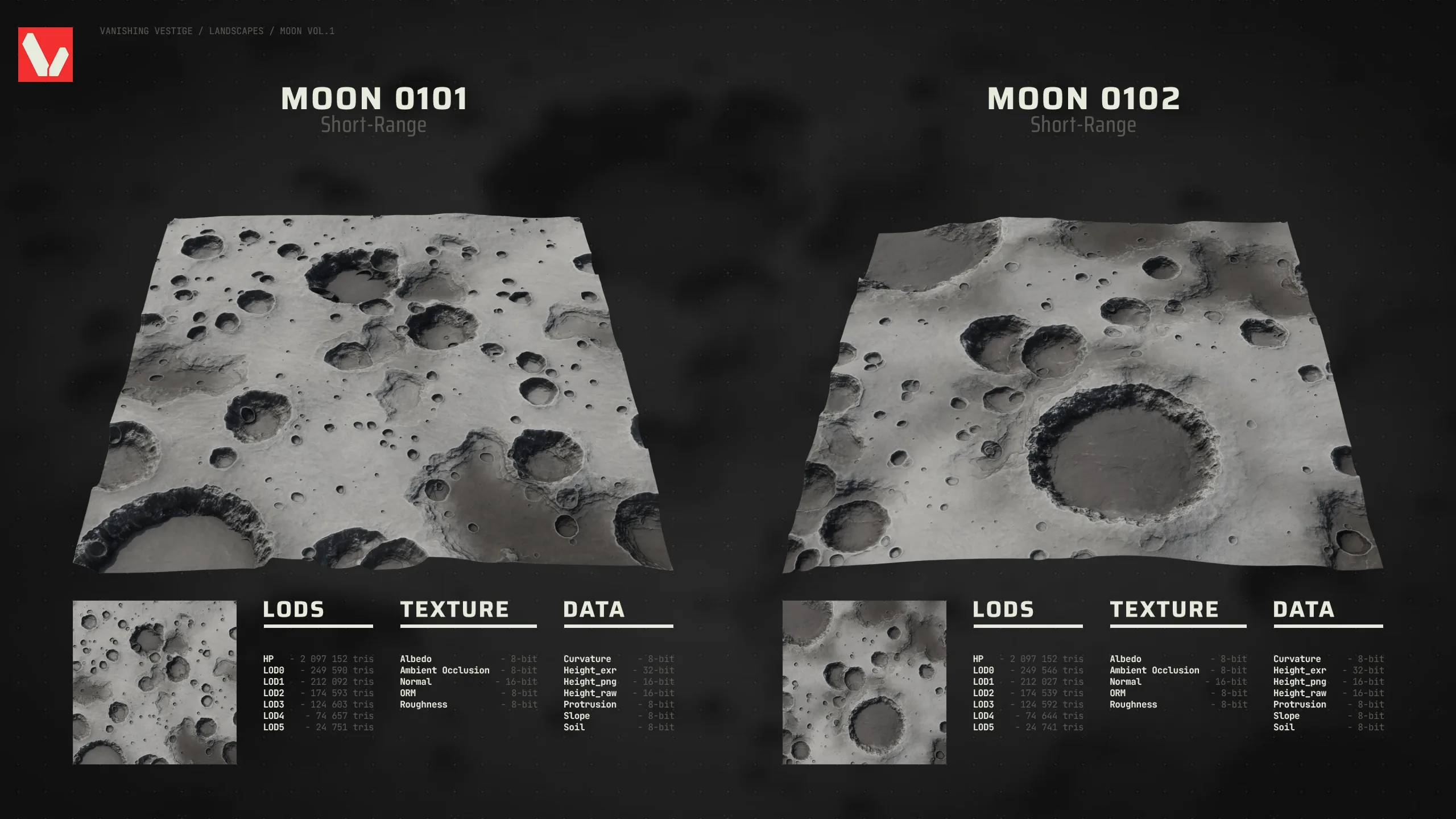 8k Landscapes - Moon Vol.1