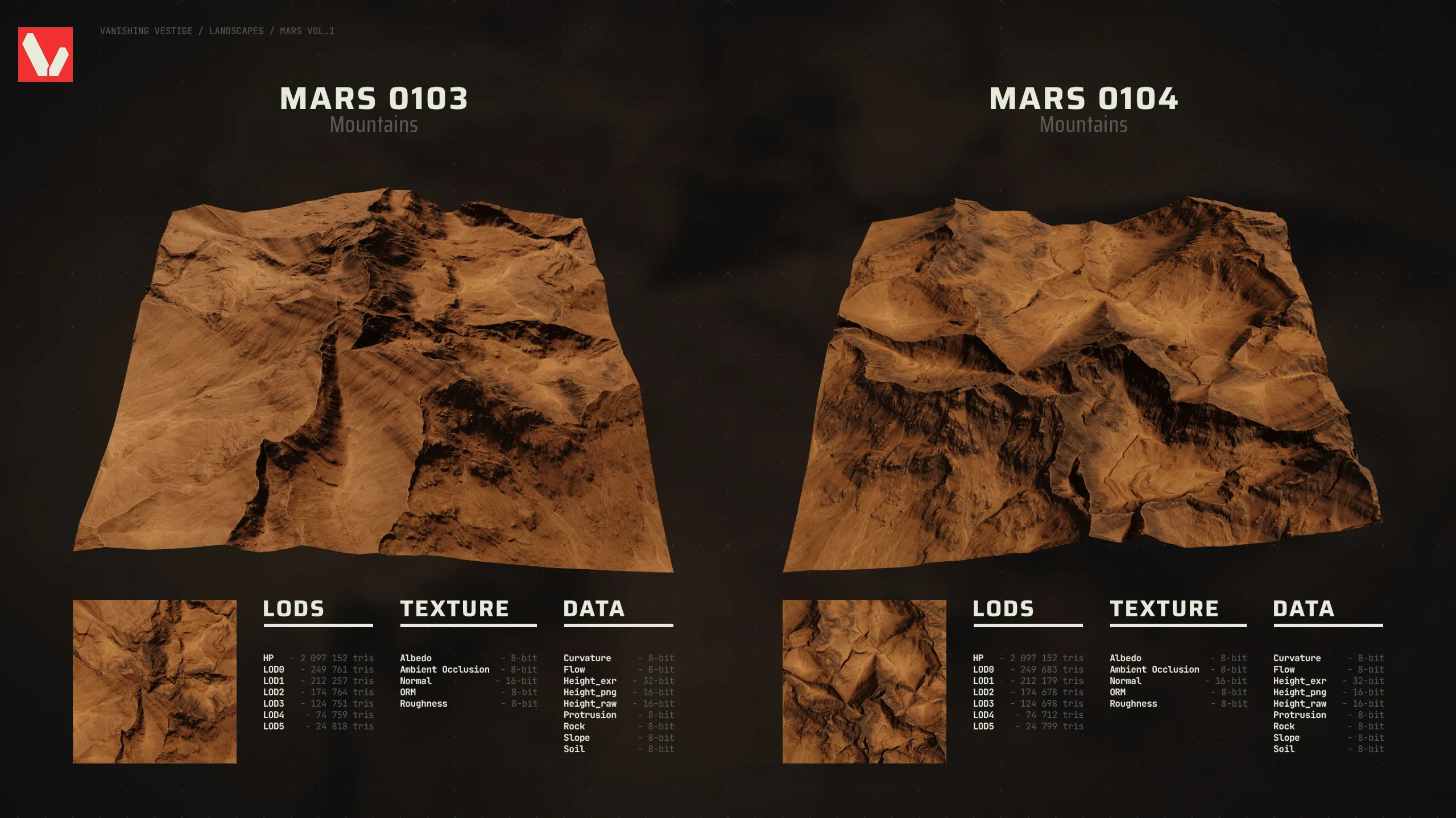 8k Landscapes - Mars Vol.1