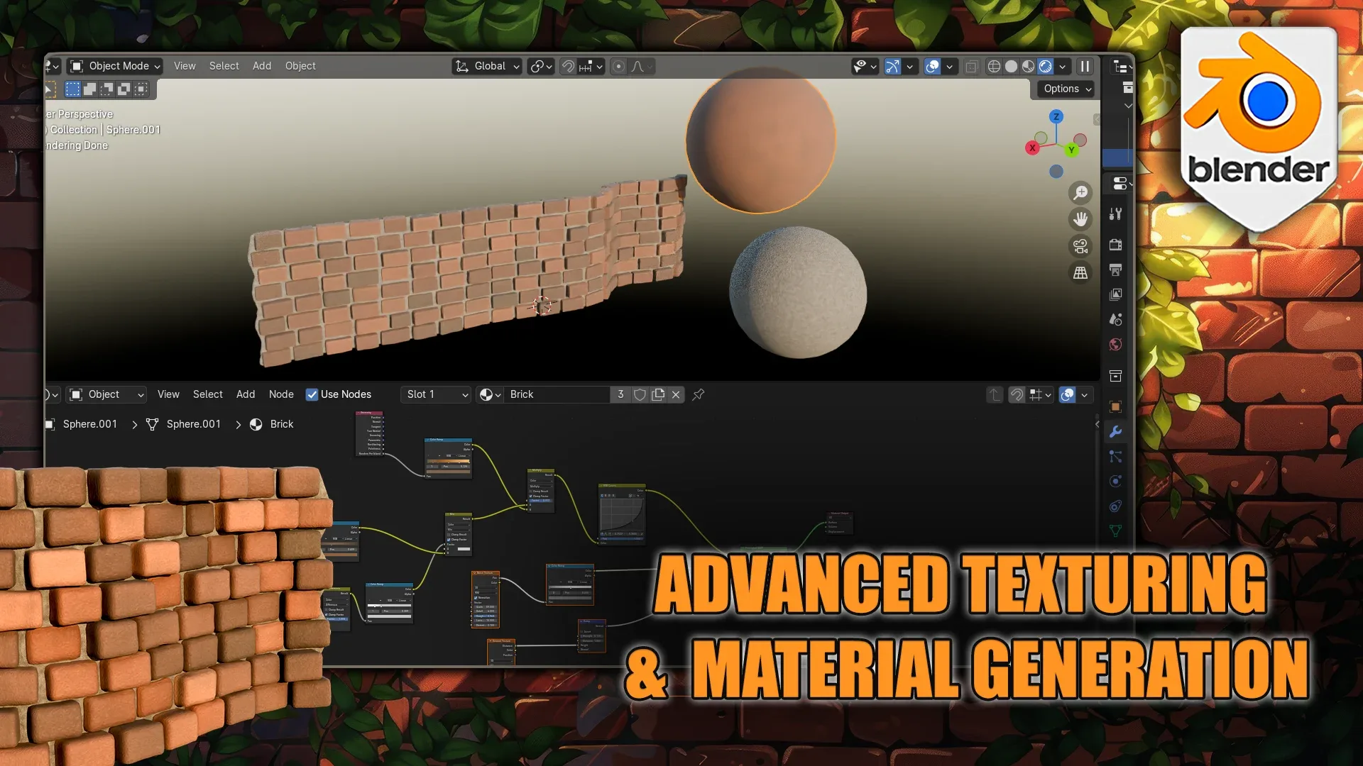 Brick Wall Generator Using Geometry Nodes