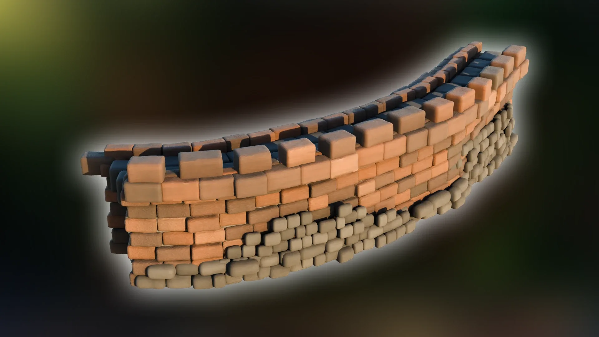 Brick Wall Generator Using Geometry Nodes