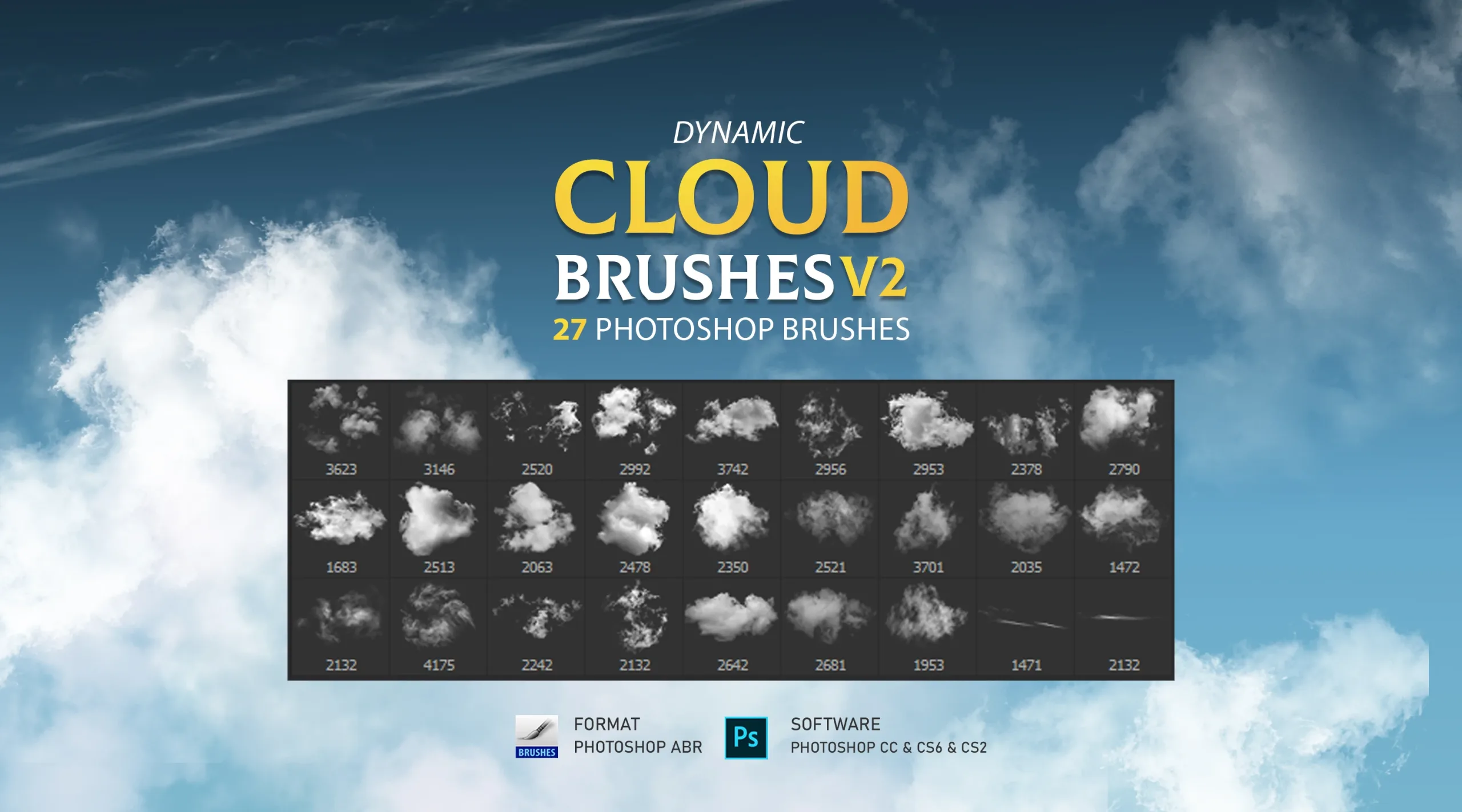 Photoshop Cloud Brushes V2